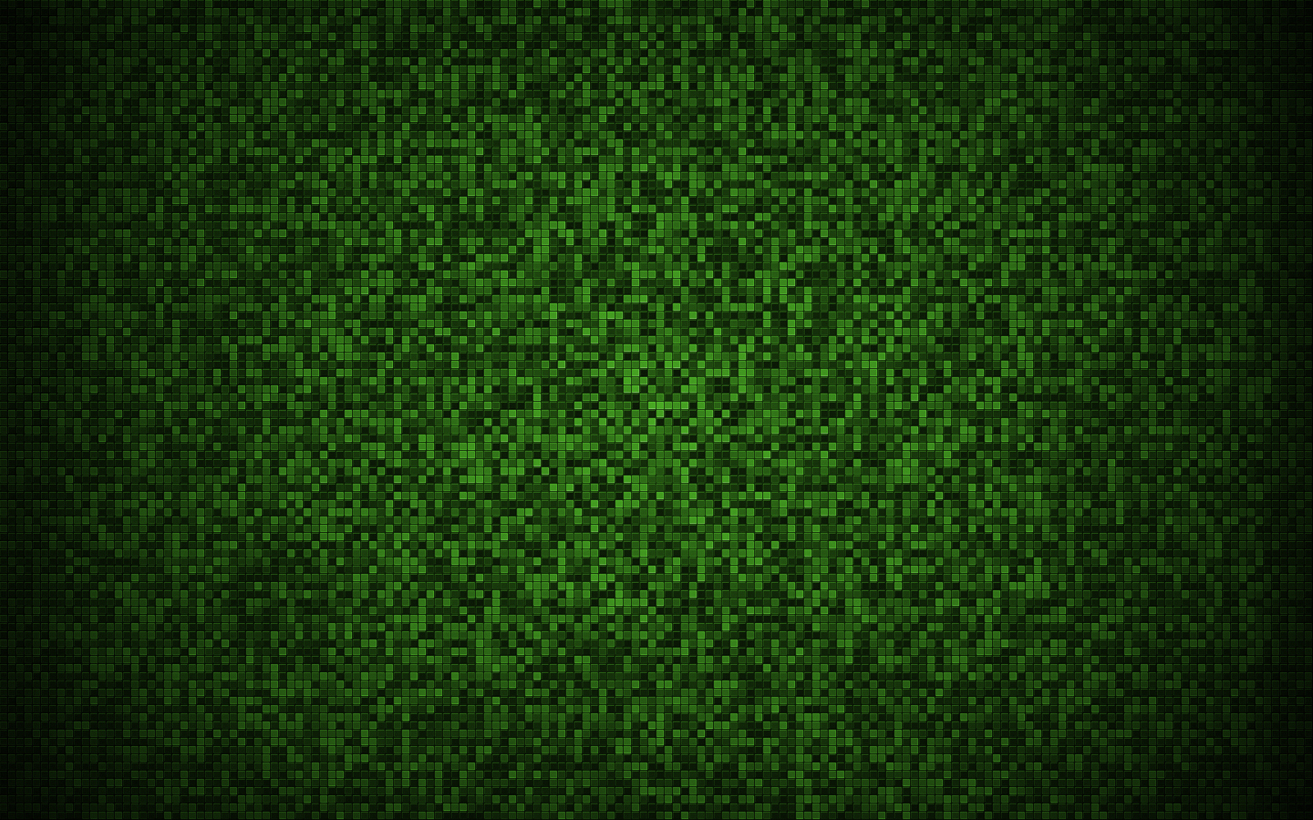 Download wallpaper green pixel texture, green squares texture, pixel background, green small tile texture, creative green background, green abstract background for desktop with resolution 2560x1600. High Quality HD picture wallpaper