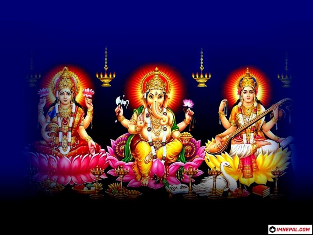 Lakshmi Ganesh Saraswati Wallpapers - Wallpaper Cave