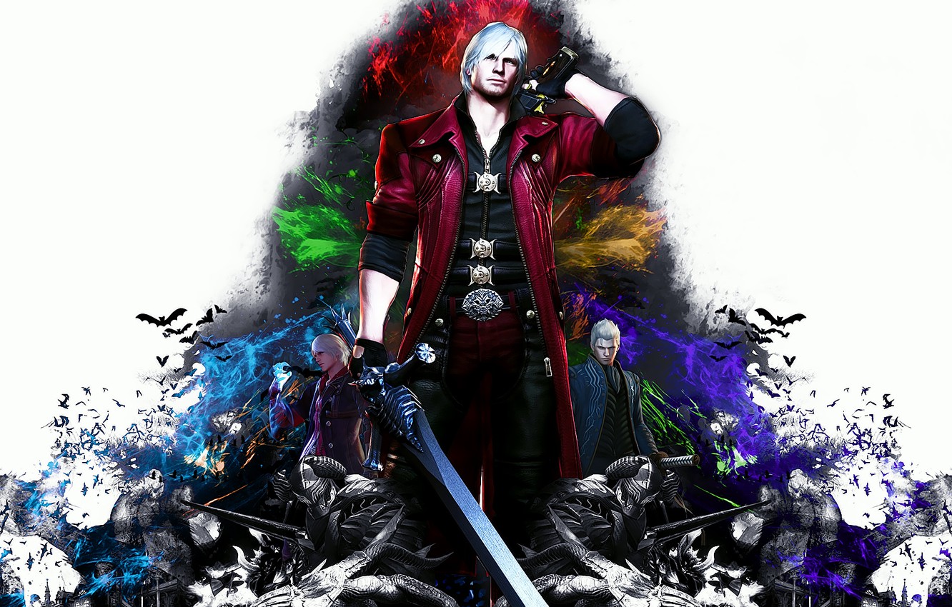 Wallpaper demon, nero, dante, capcom, Virgil, Devil May Cry 4: Special Edition image for desktop, section игры