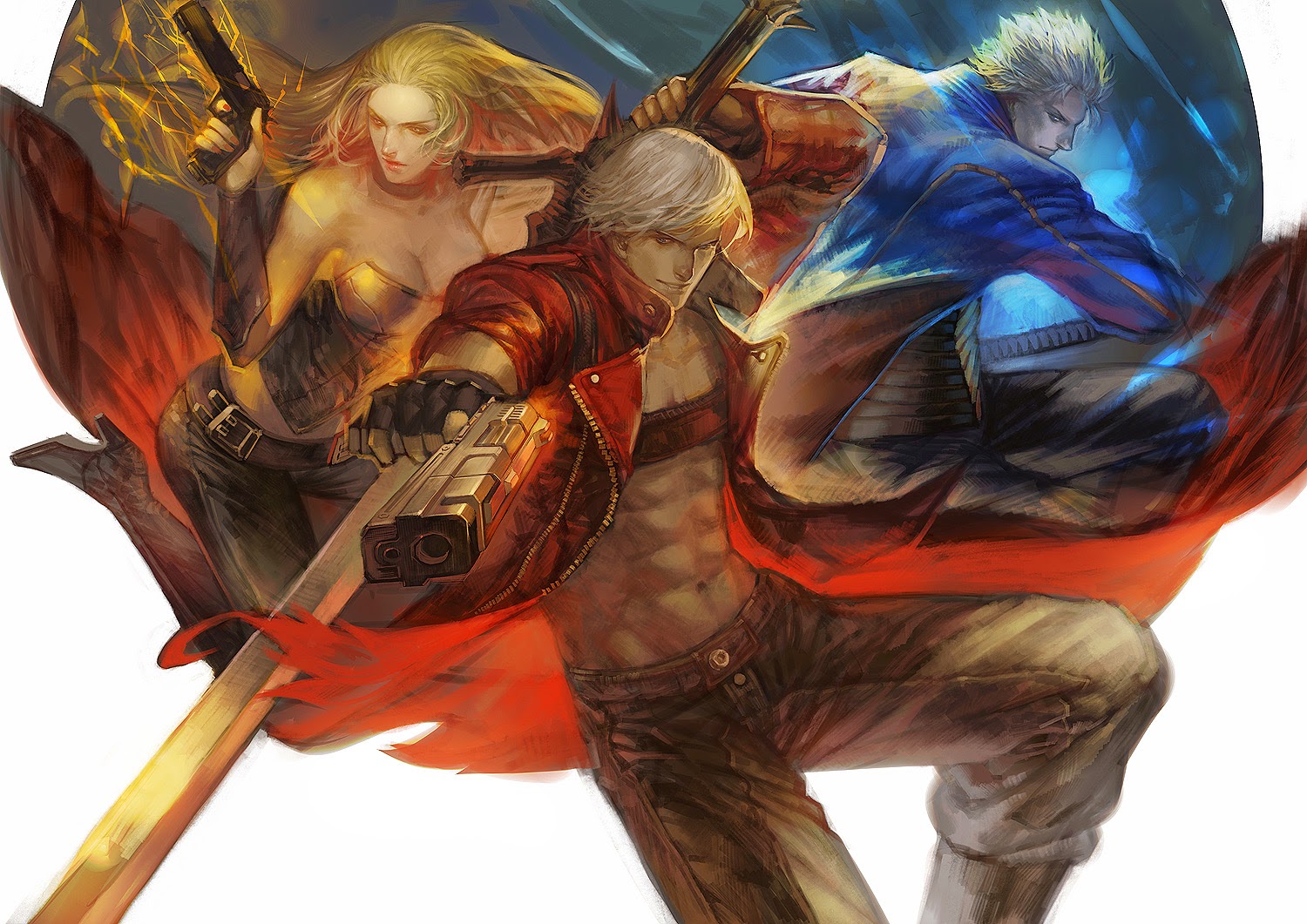 Dante & trish & vergil May Cry 3 Wallpaper