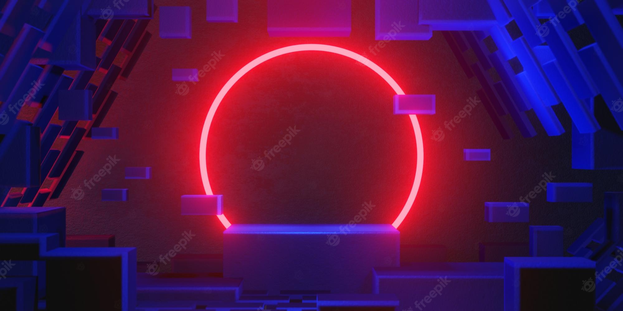 Premium Photod rendering illustration of gaming background abstract cyberpunk style of gamer wallpaper neon glow light of scifi metaverse