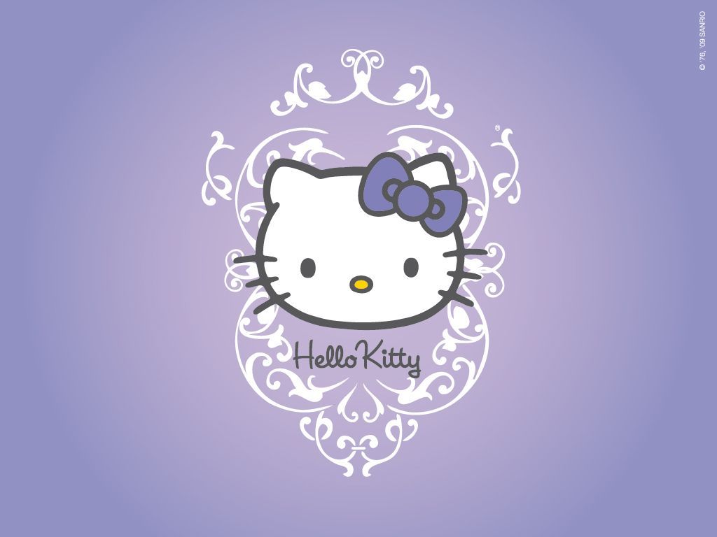 Hello Kitty Purple Wallpaper