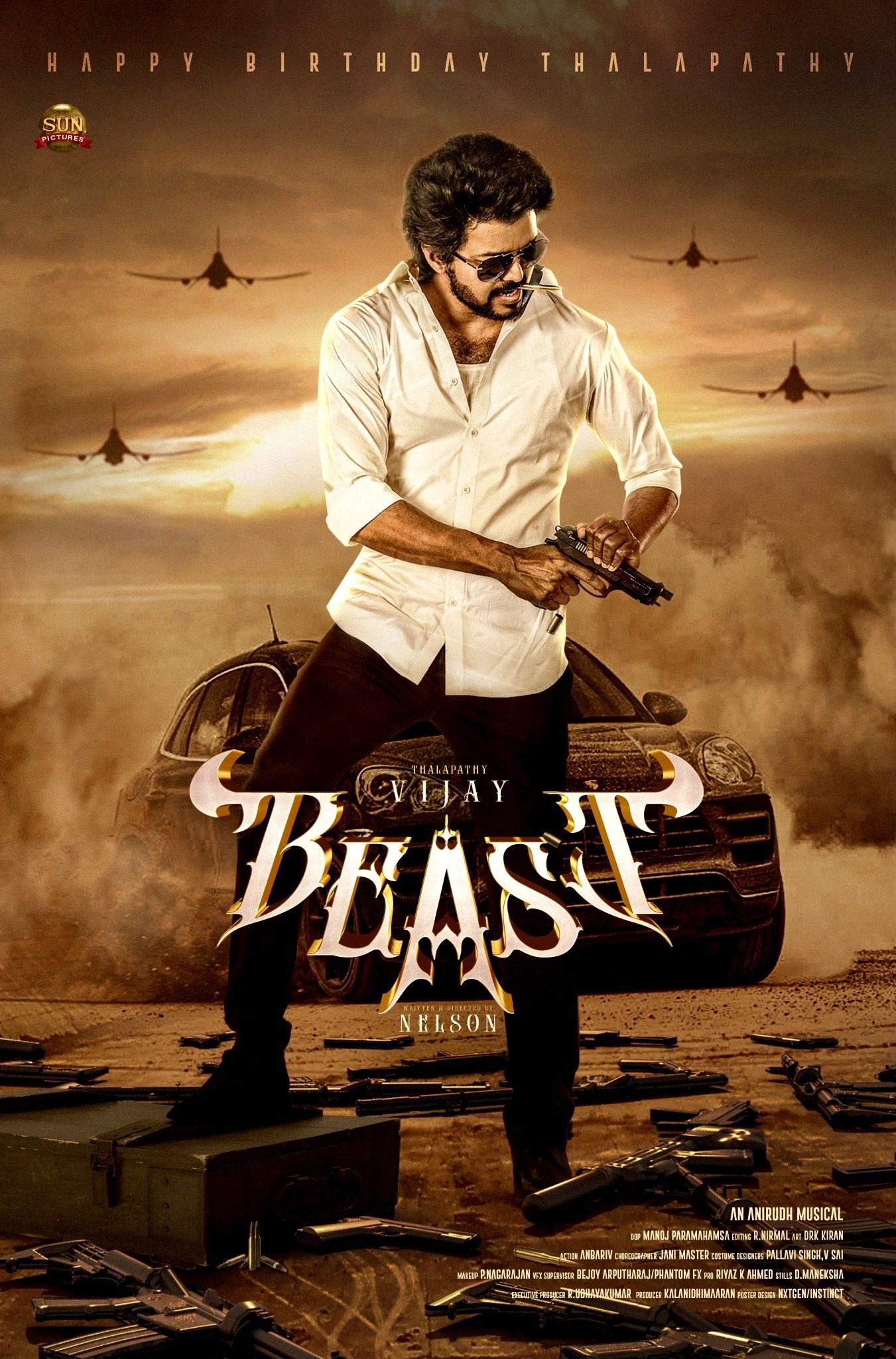 Fan made poster of Beast Thalapathy Vijay. Michael jackson drawings, New upcoming movies, Beast