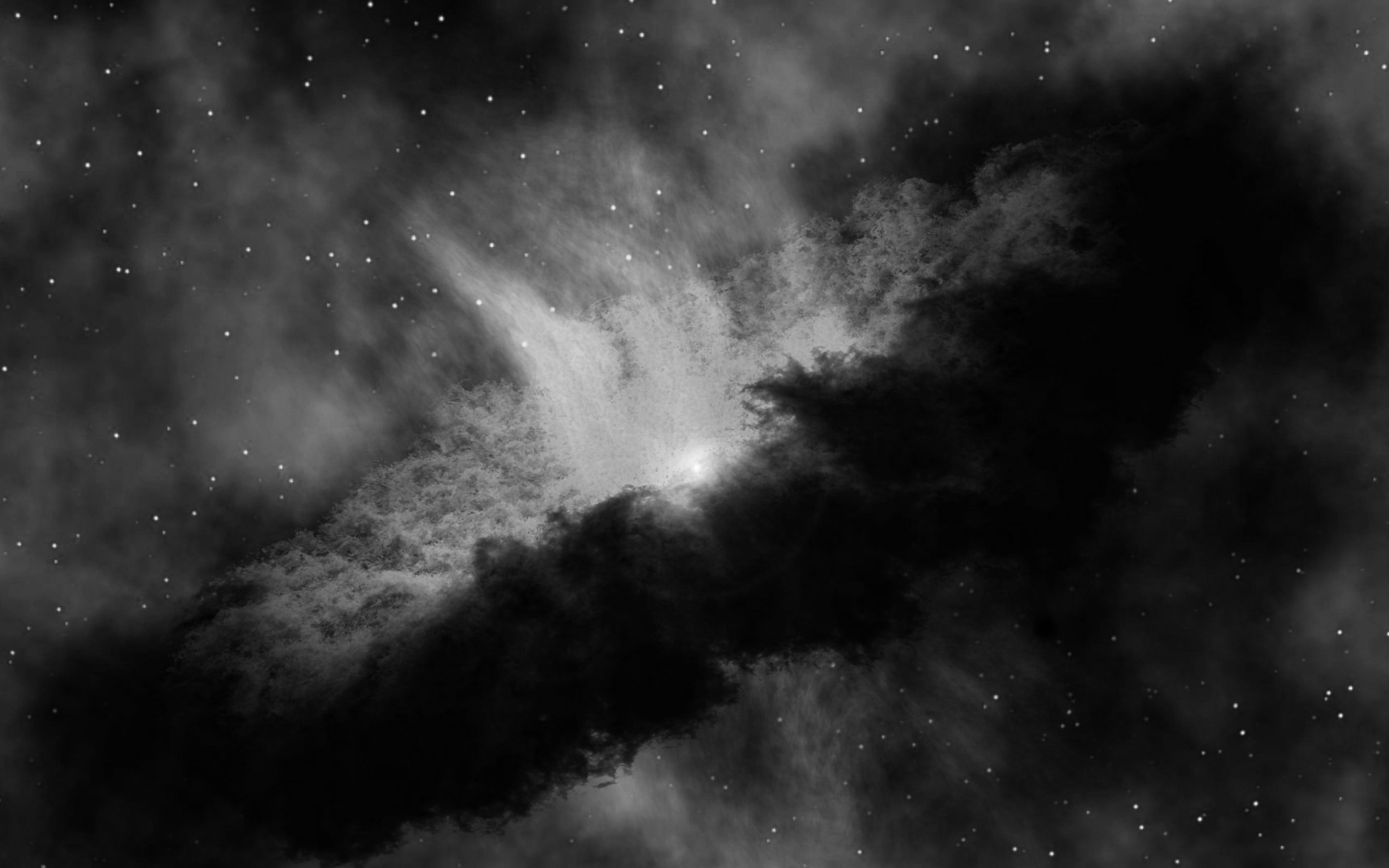 Space Bw Dark Nebula Star Awesome Wallpaper