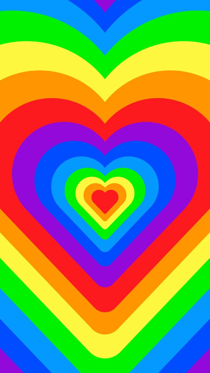 rainbow heart wallpaper. Papel de parede hippie, Poster de parede, para android