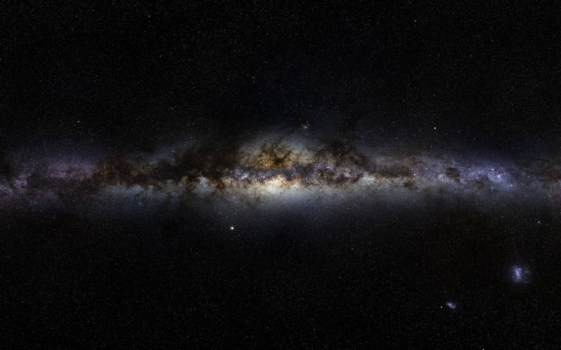 Download Glowing Milky Way At The Dark Space Wallpaper
