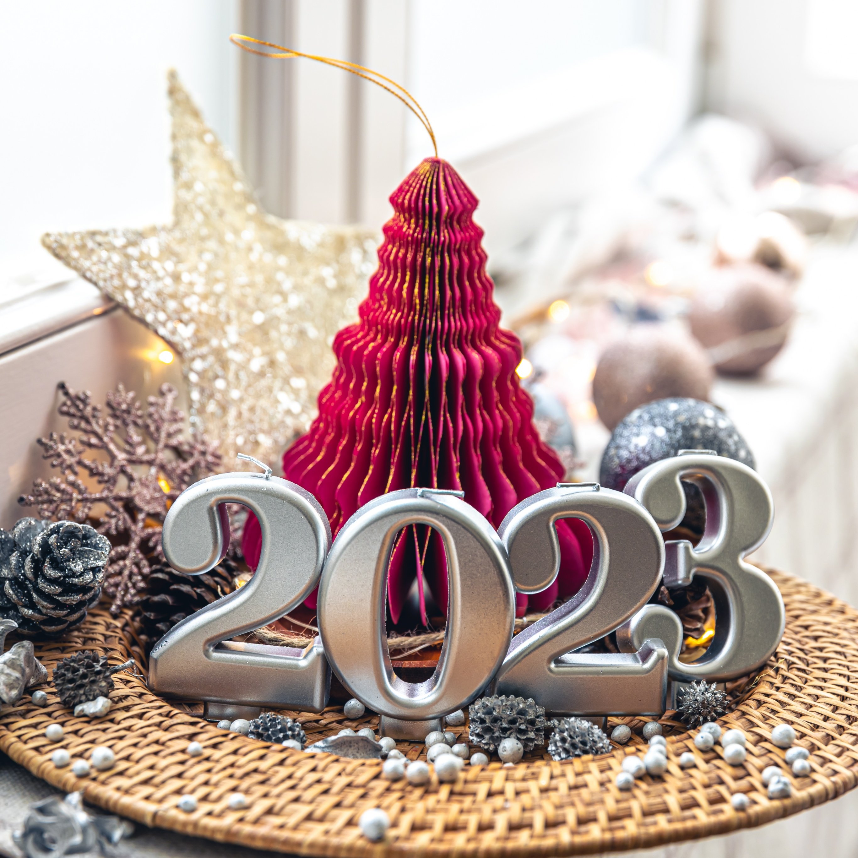 2023 New Year Wallpaper 4K, Happy New Year, Celebrations Christmas