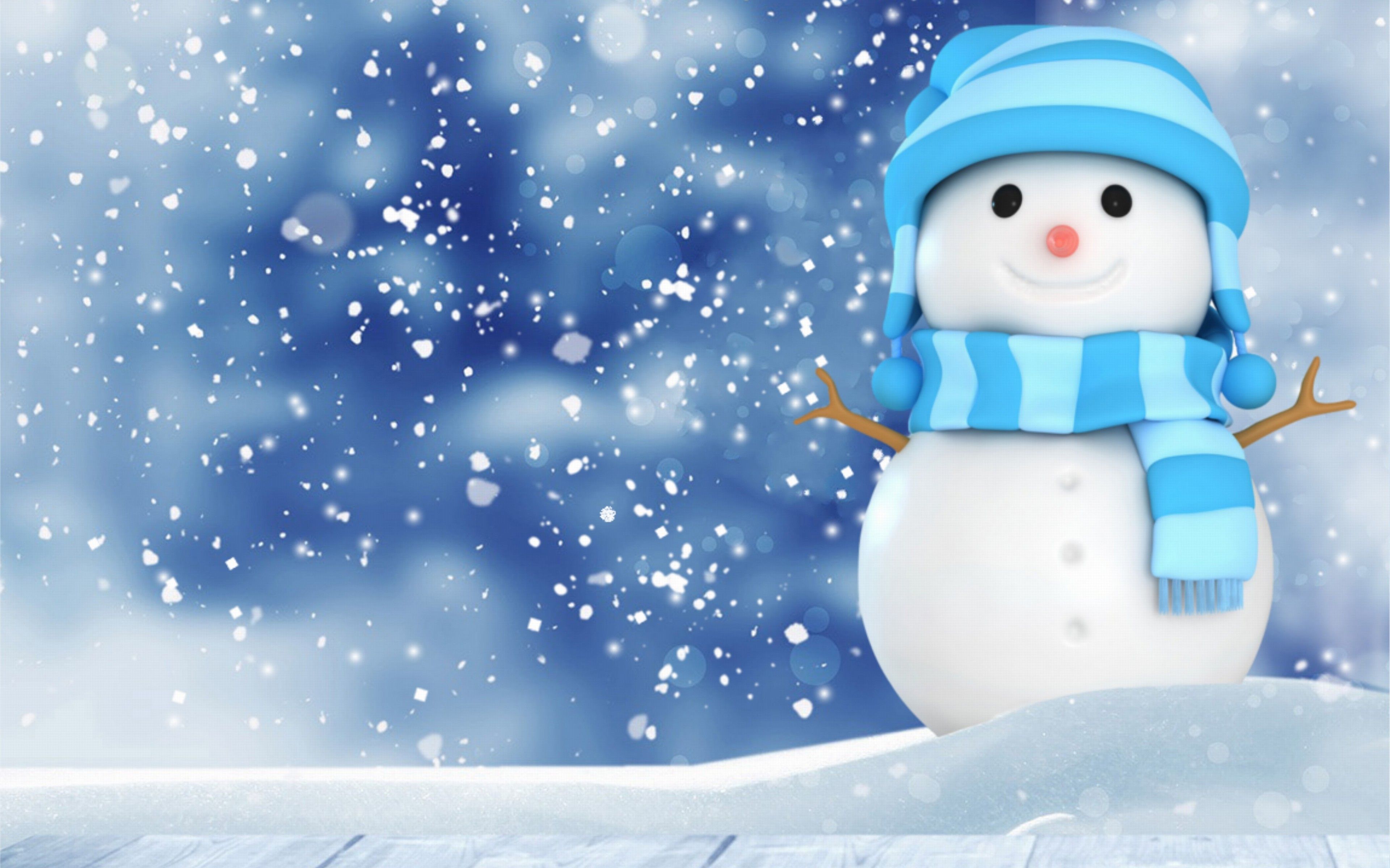 Cute Winter Snowman Background​