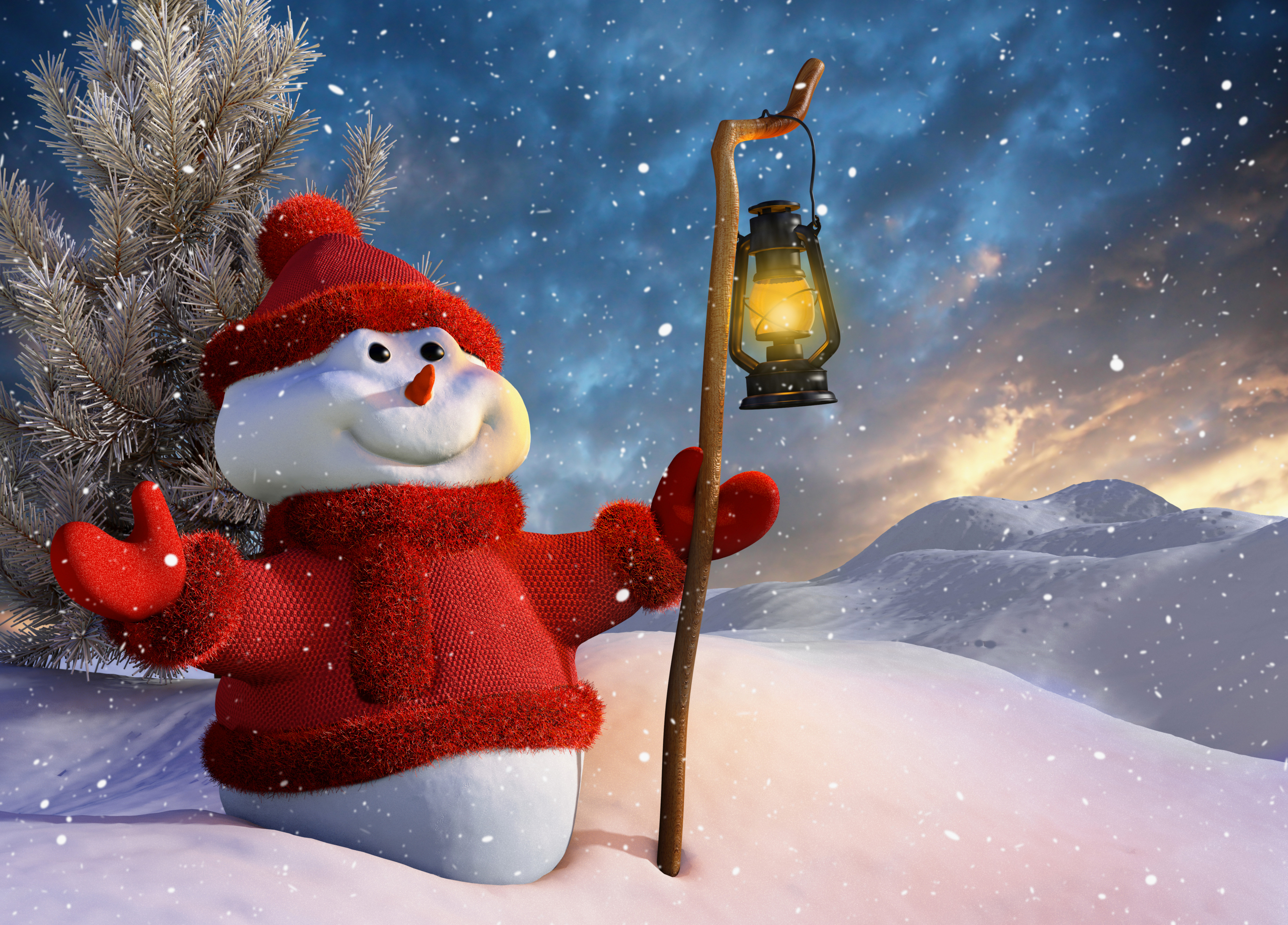 Cute Winter Snowman Background​-Quality Free Image and Transparent PNG Clipart