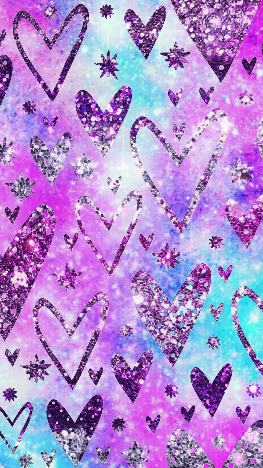 Funky Glittery Hearts, made by me #purple #sparkly #wallpaper #background #sparkles #gl. Valentines wallpaper, Love wallpaper background, Pink wallpaper iphone