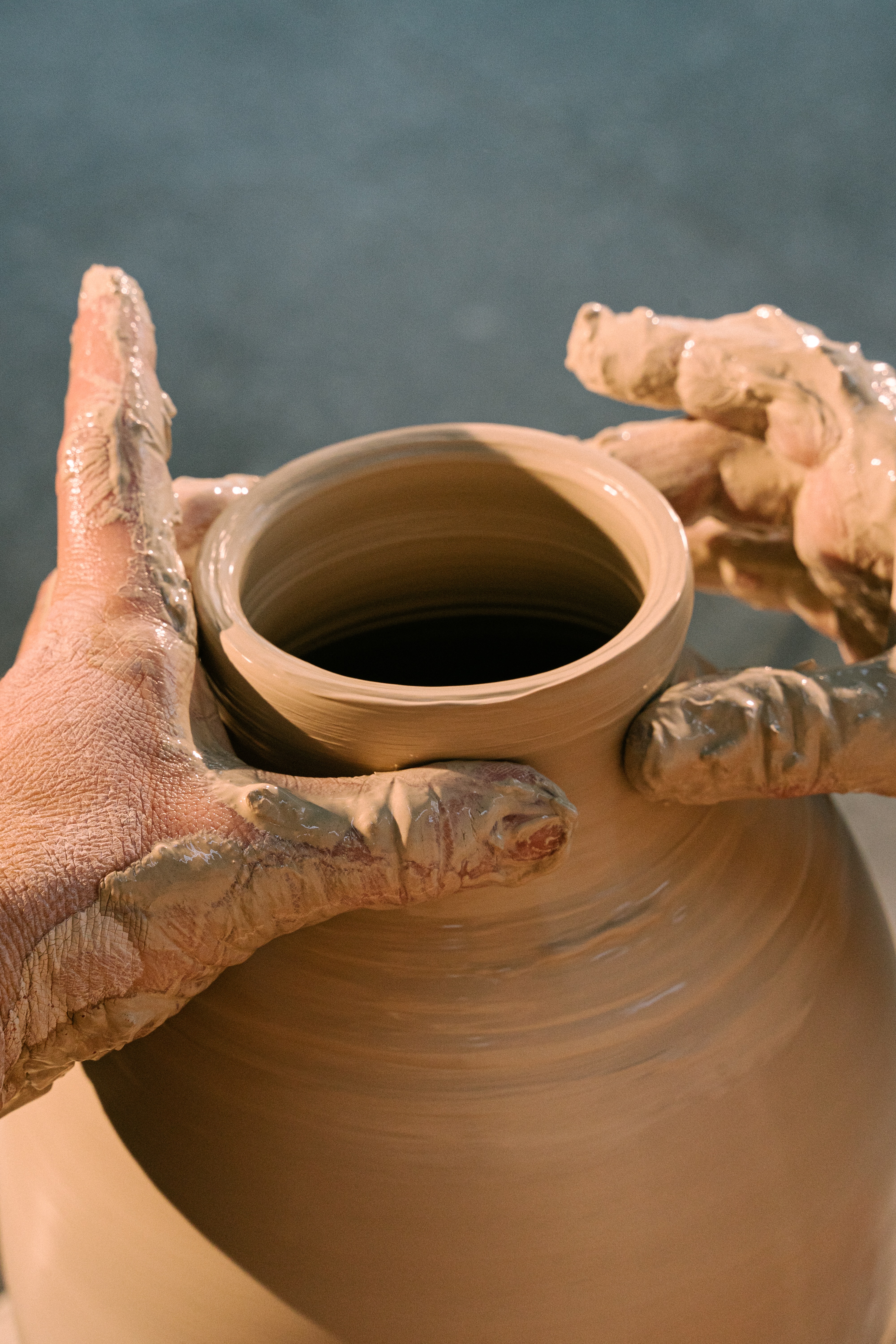 Person Making Clay Pot · Free