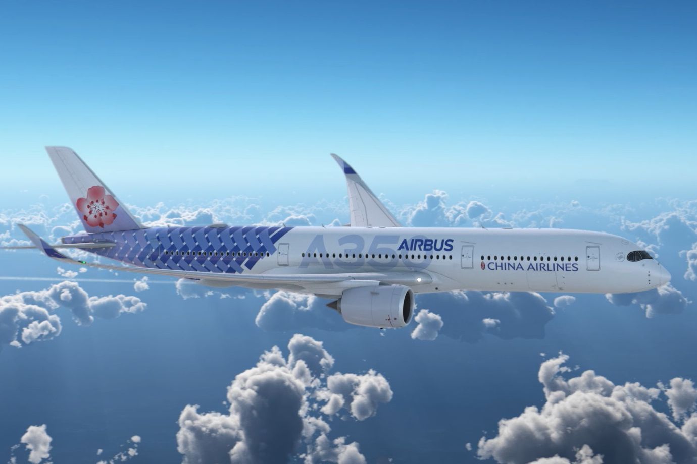 CI A350 in carbon livery. China airlines, Airbus, Airlines