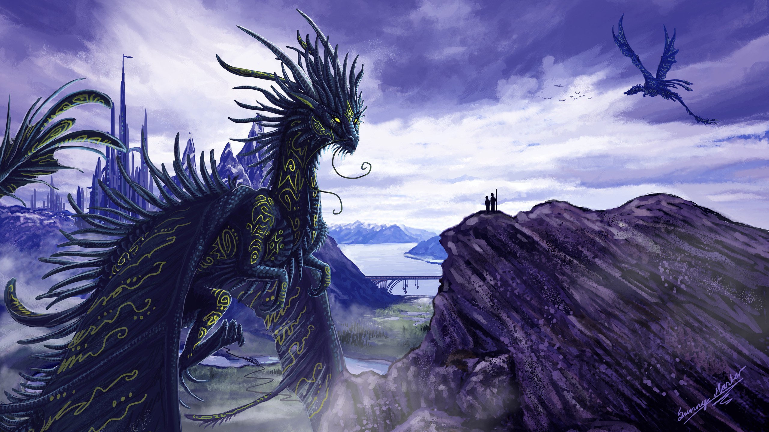 Dragon fantasy creatures beautiful mythical creatures wallpaperx1440