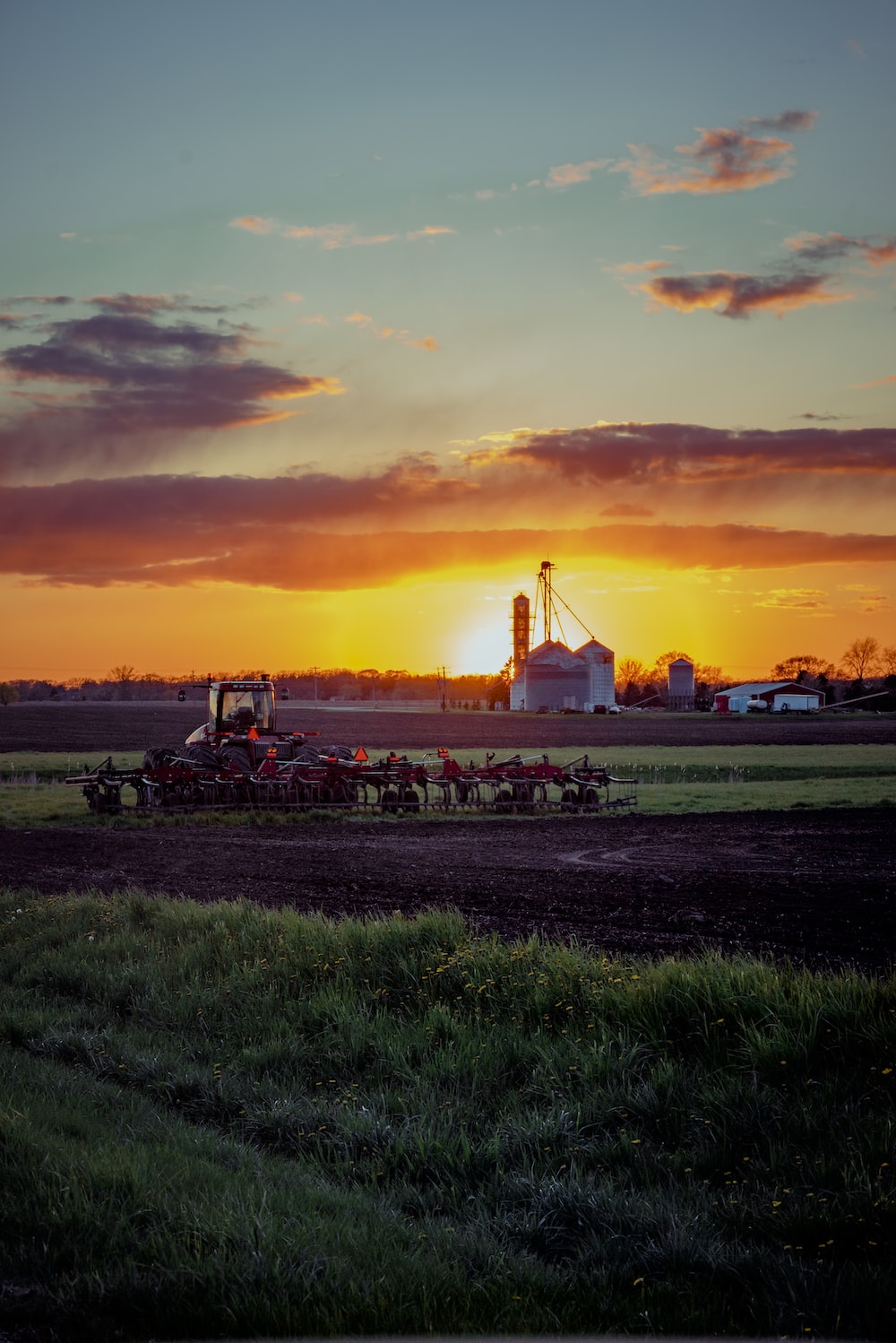 Sunset Farm Picture. Download Free Image