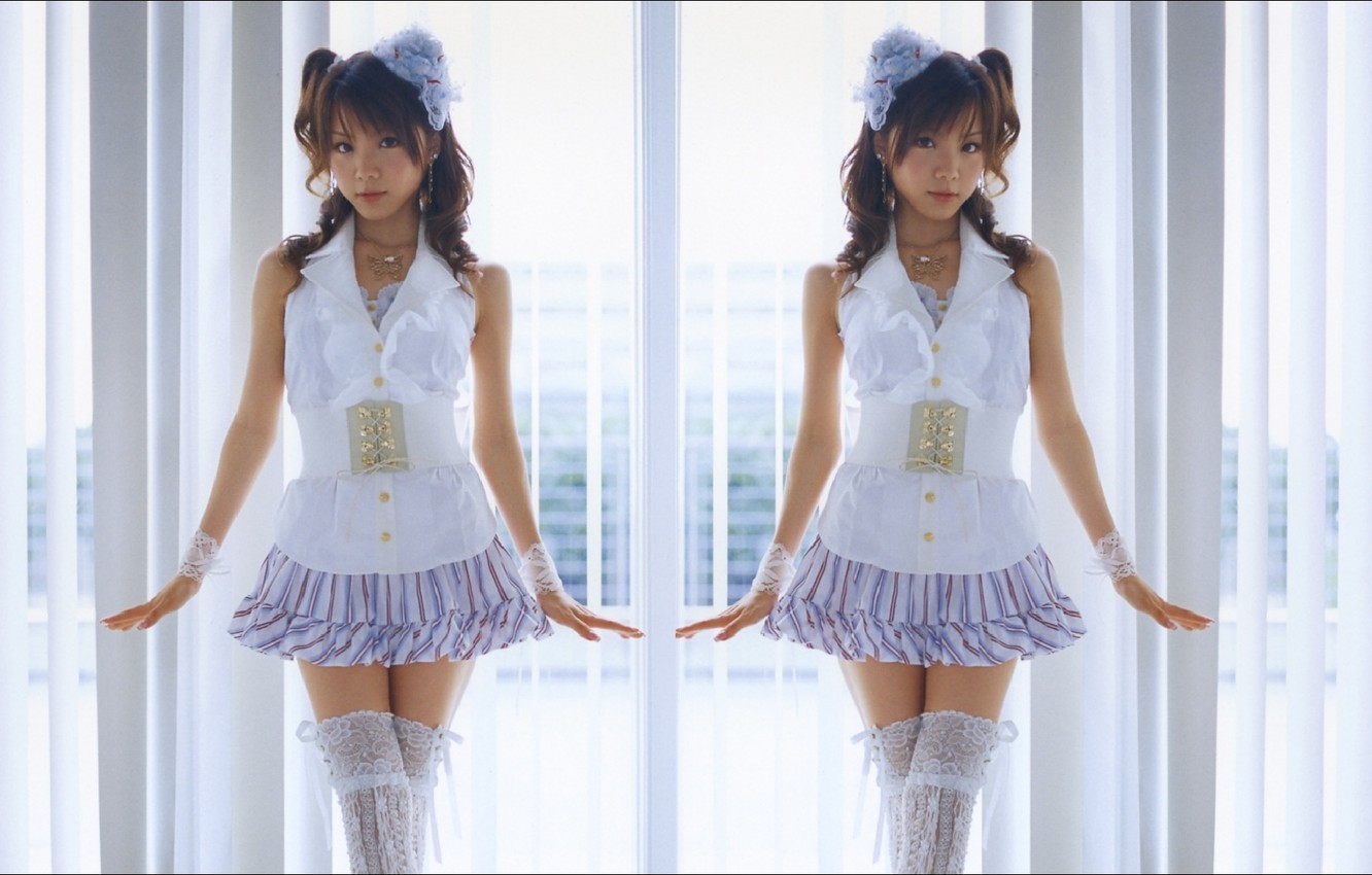 Wallpaper, girls, two, dolls, Reina Tanaka, Oops, Morning Musume image for desktop, section девушки