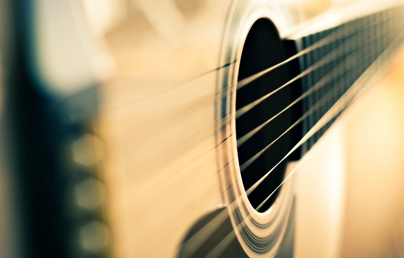Wallpaper macro, background, Wallpaper, guitar, blur, strings, wallpaper, widescreen, background, musical instrument, full screen, HD wallpaper, widescreen image for desktop, section макро