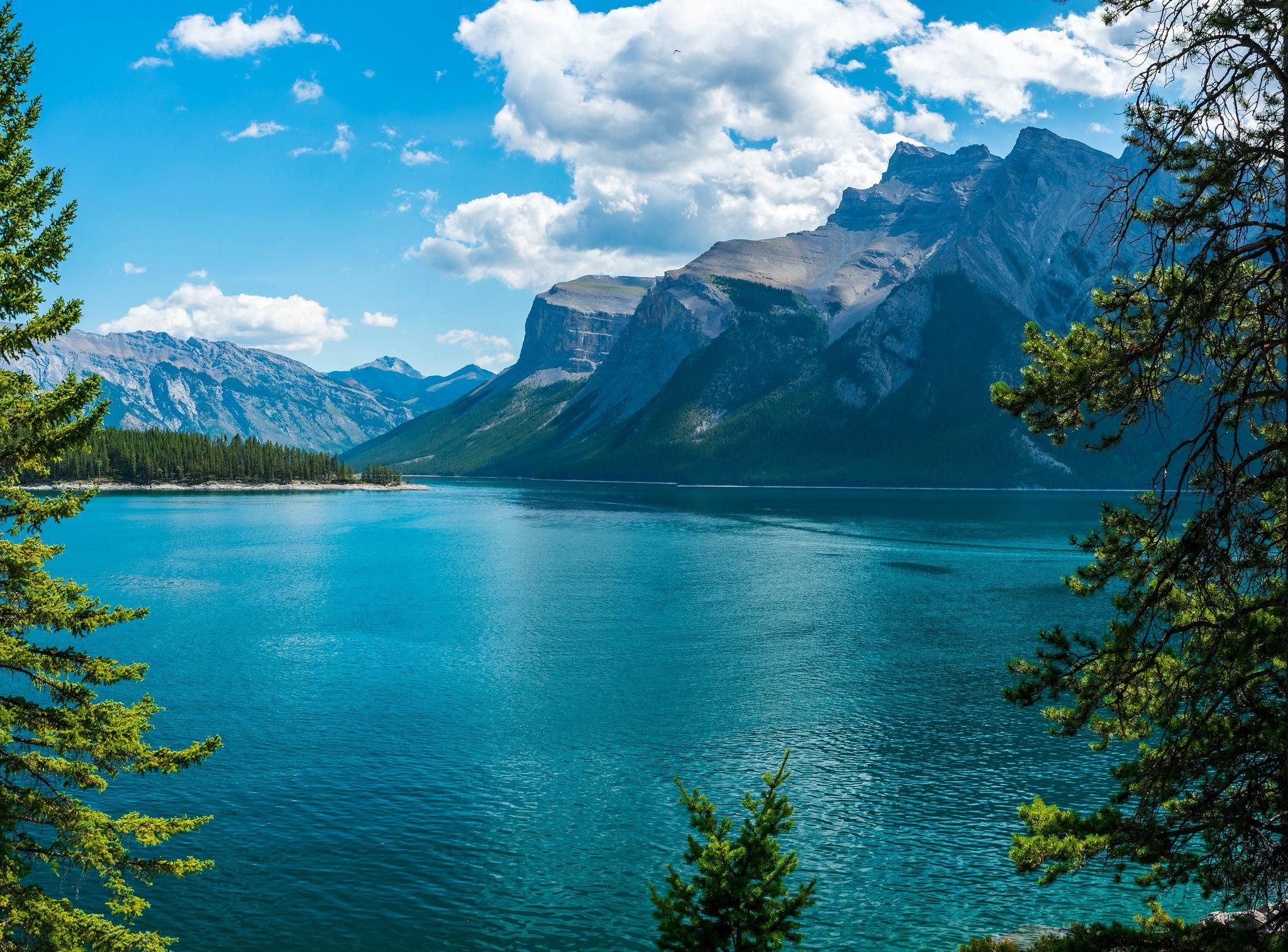 Lake Minnewanka Alberta Canada [OC][2048x1514]. Scenery, Beautiful landscapes, Beautiful nature