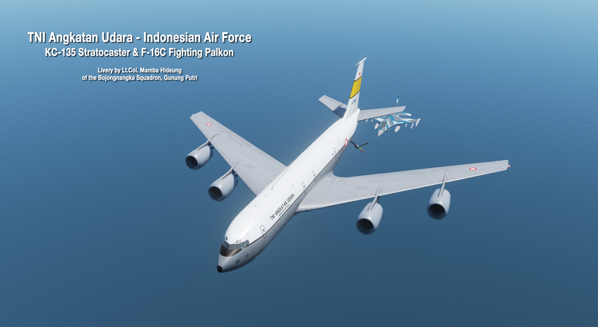 Indonesian Air Force KC 135 Stratotanker And F 16C Fighting Falcon WALLPAPER ONLY!