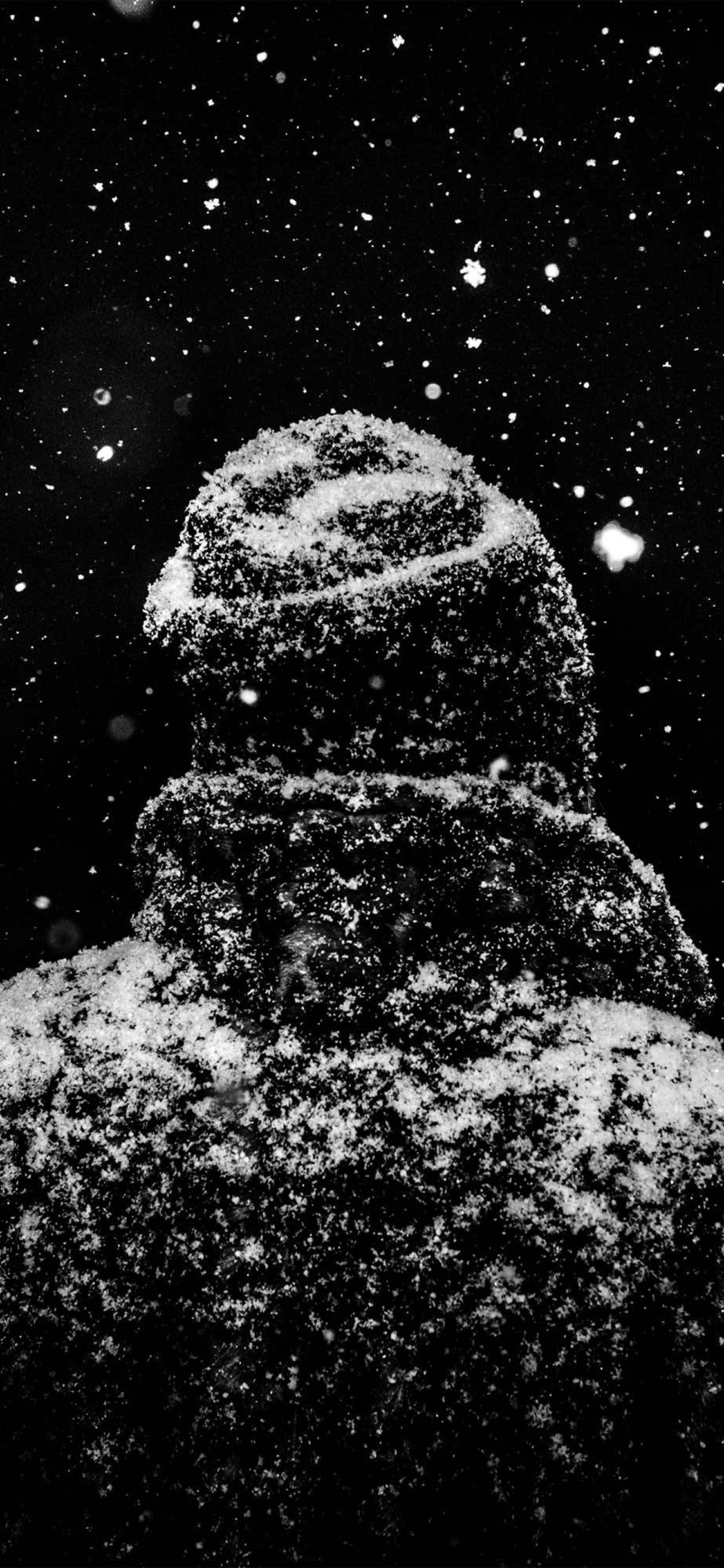 iPhone X wallpaper. snow winter dark man nature