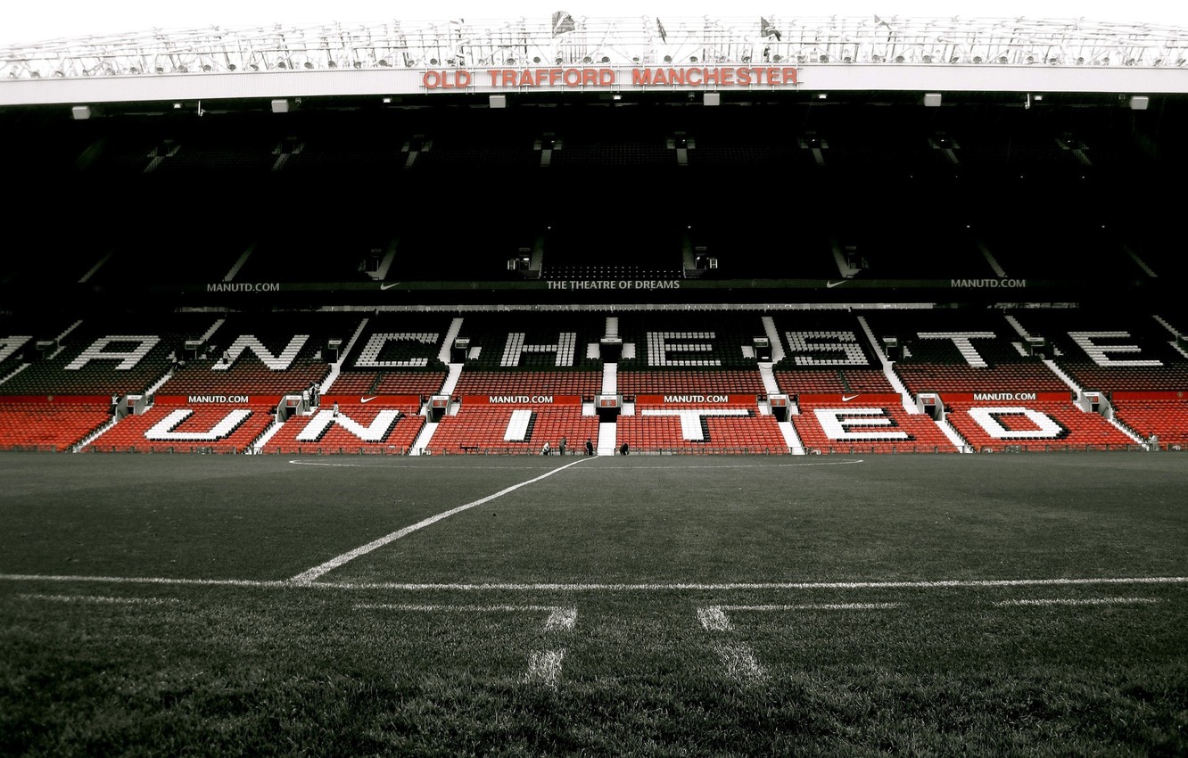 Wallpaper red, stadium, manchester, football, manchester united, soccer, old trafford image for desktop, section спорт