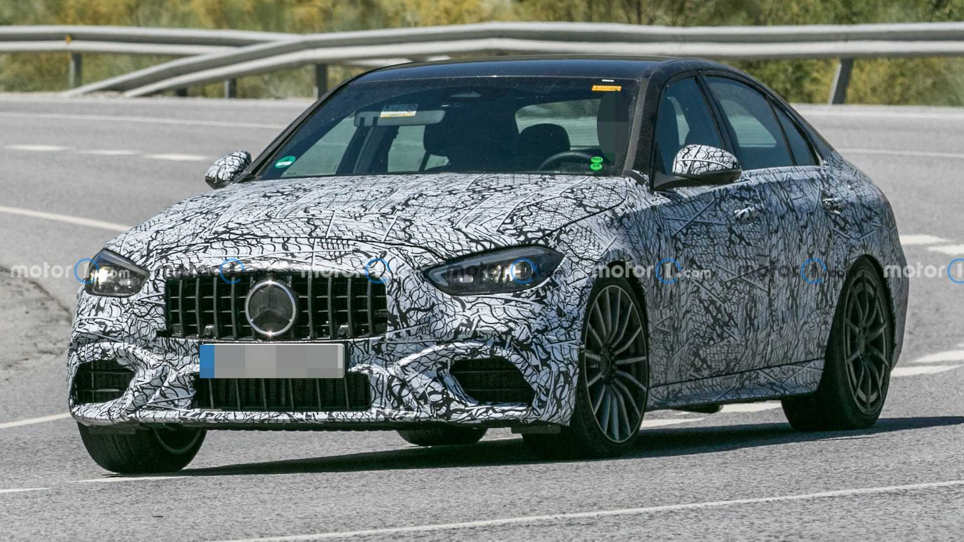 New Mercedes AMG C63 Spy Shots Show Sedan Losing Some Camouflage