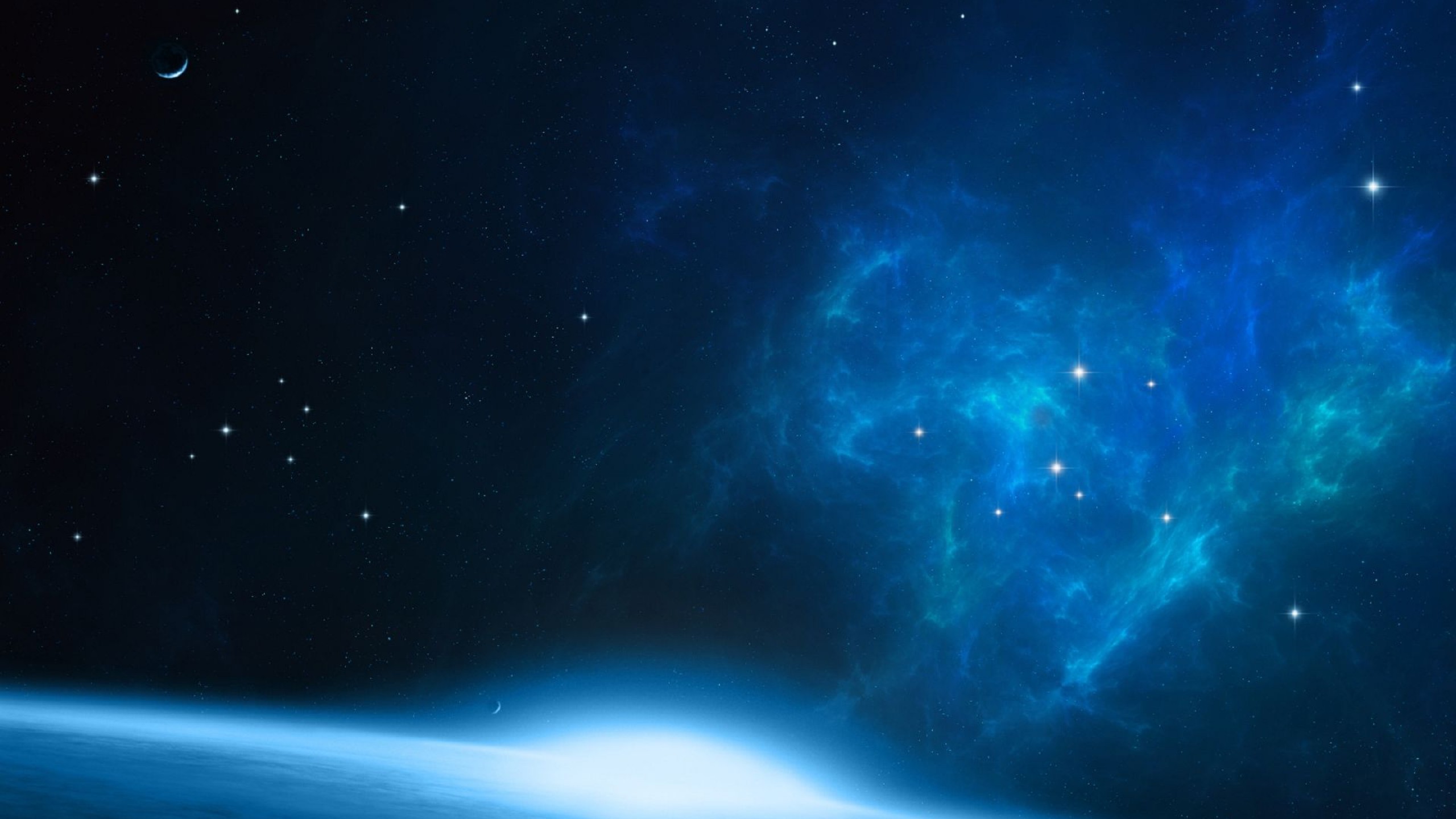 Space nebula, planet, stars desktop PC and Mac wallpaper