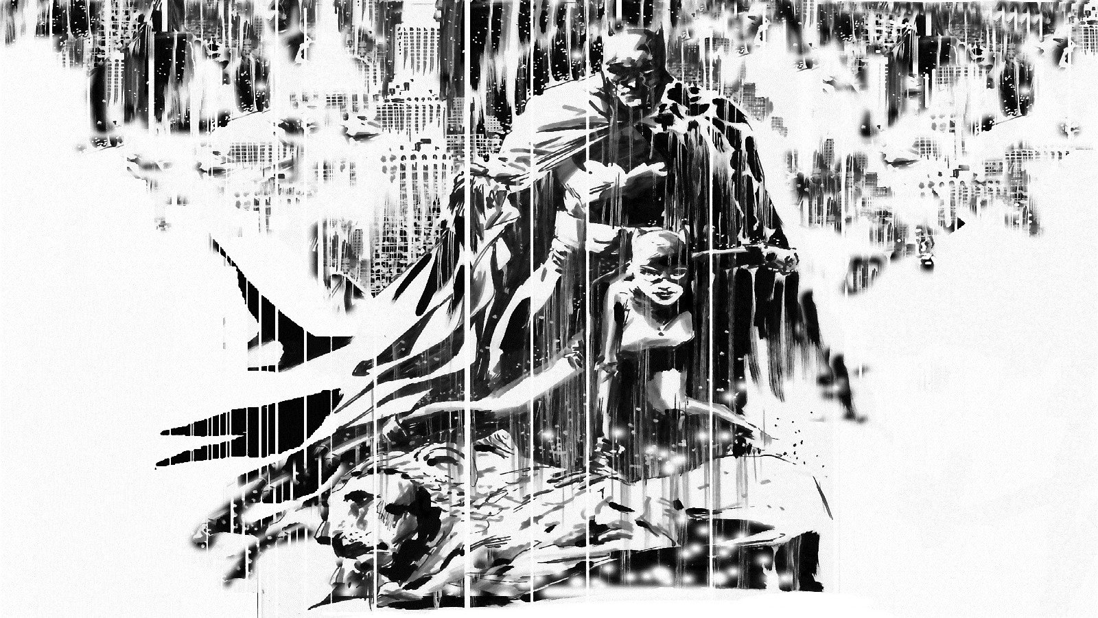 Batman rain DC Comics Catwoman sketches Gotham City wallpaperx900