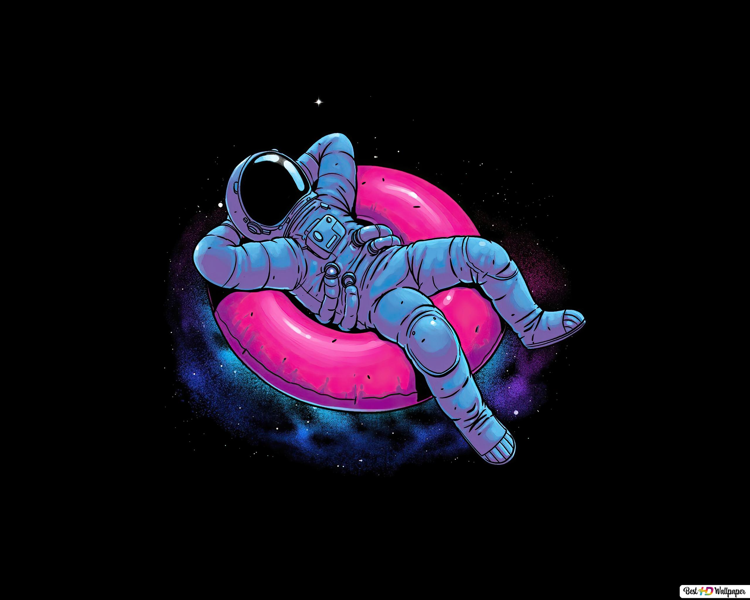 Astronaut Chilling 4K wallpaper download
