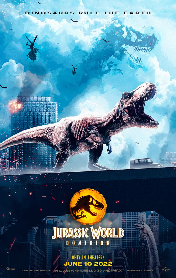 Jurassic World Dominion Poster T REX City 2022. Jurassic World, Jurassic World Dinosaurs, Jurassic Park World