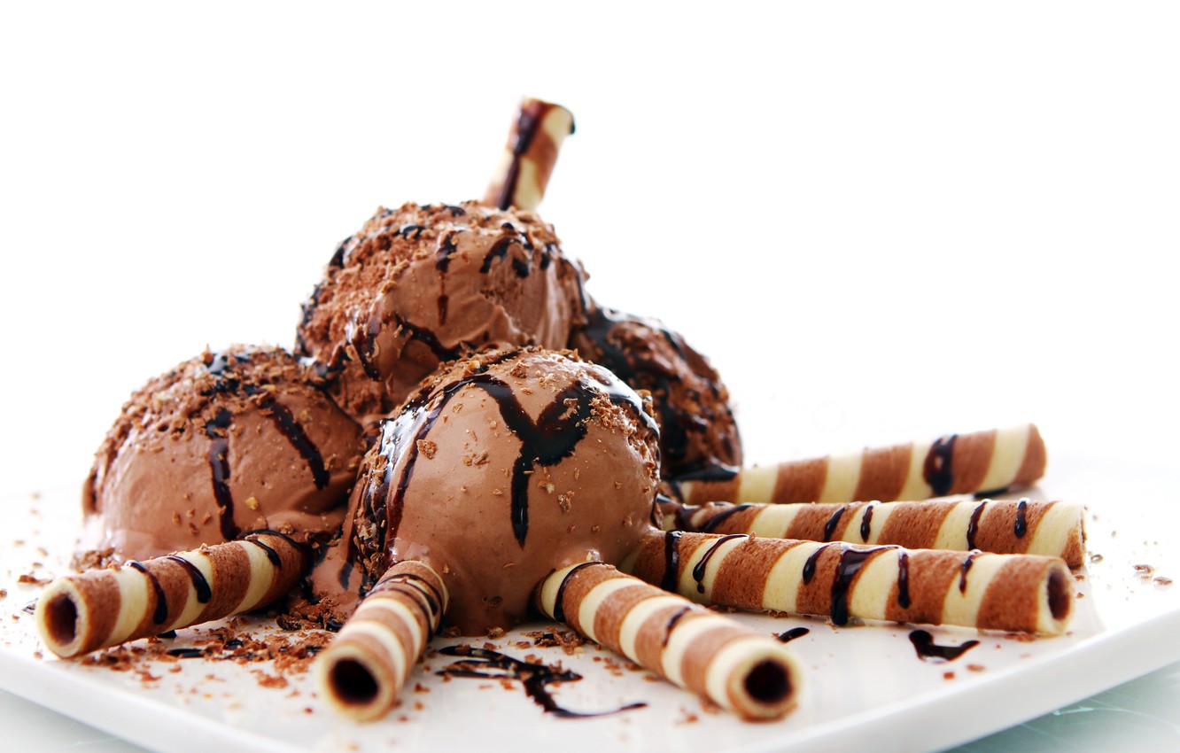 Wallpaper balls, dessert, sweet sticks, chocolate ice cream image for desktop, section еда