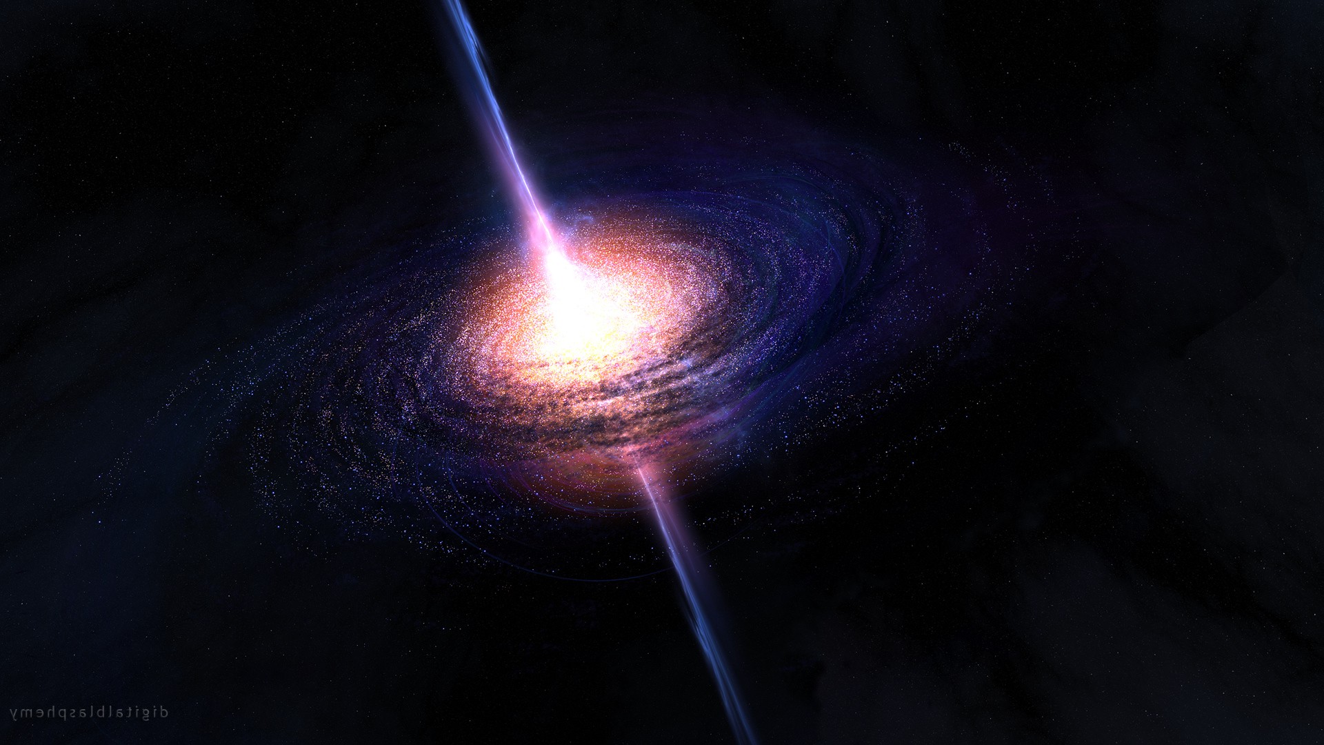 space, Space Art, Digital Blasphemy, Quasars Wallpaper HD / Desktop and Mobile Background