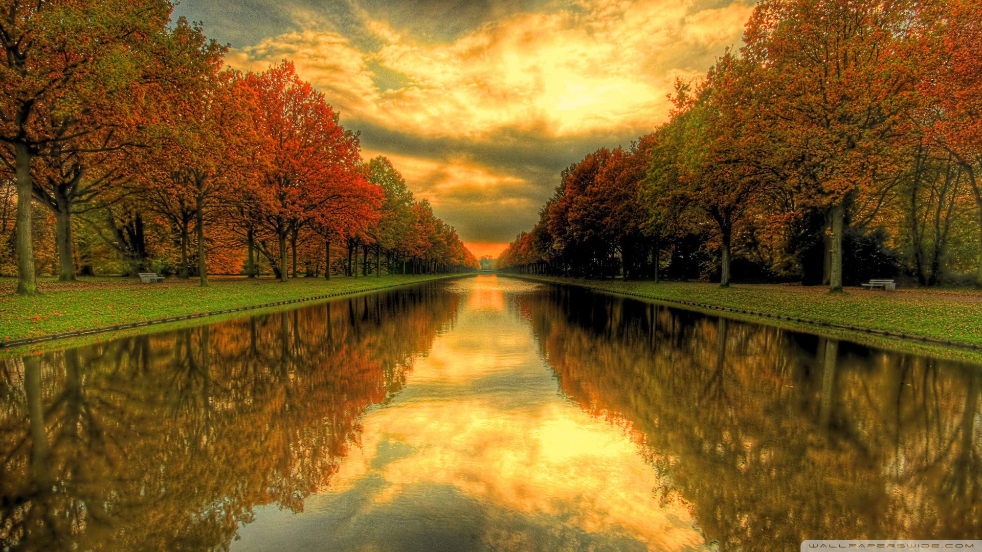 Autumn River Ultra HD Desktop Background Wallpaper for 4K UHD TV, Tablet