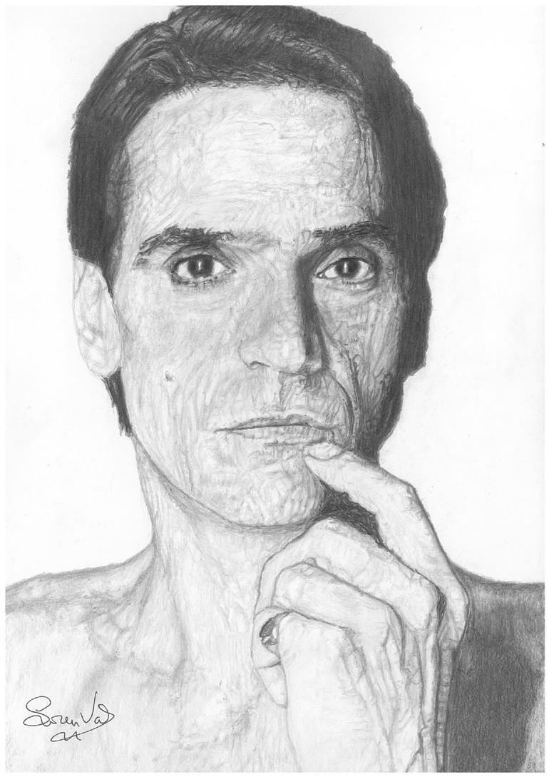 JEREMY IRONS PORTRAIT Drawing