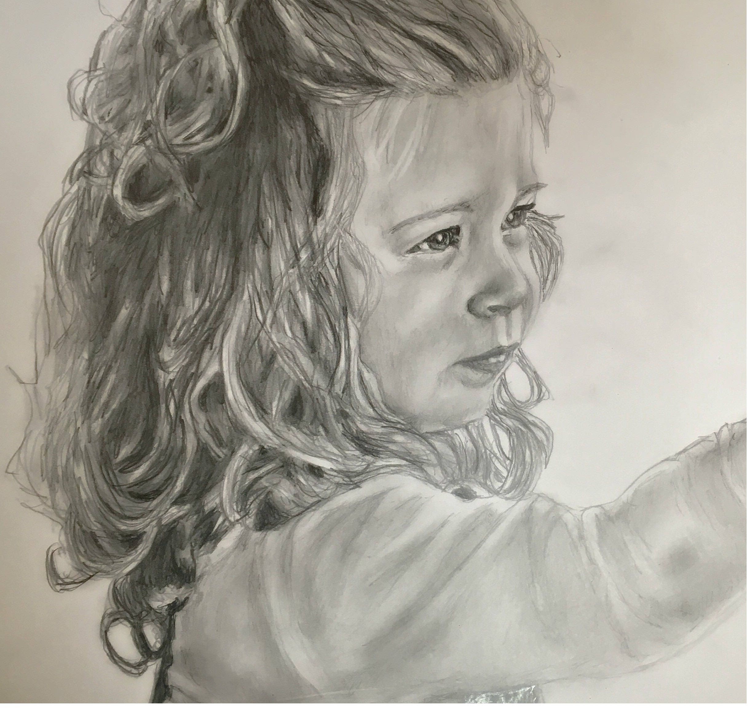 Custom Hand Drawn Portrait People Portrait FREE UK DELIVERY