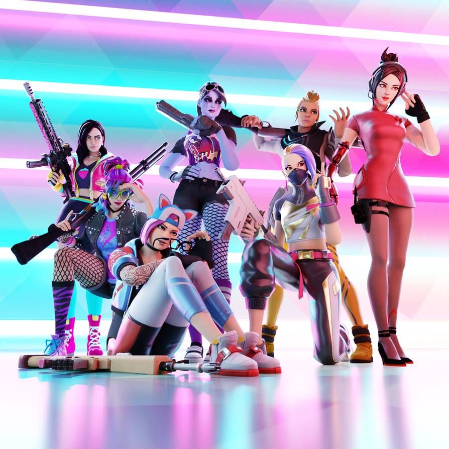 The Squad V2 Fortnite Group Render. Gamer pics, Best gaming wallpaper, Gaming wallpaper