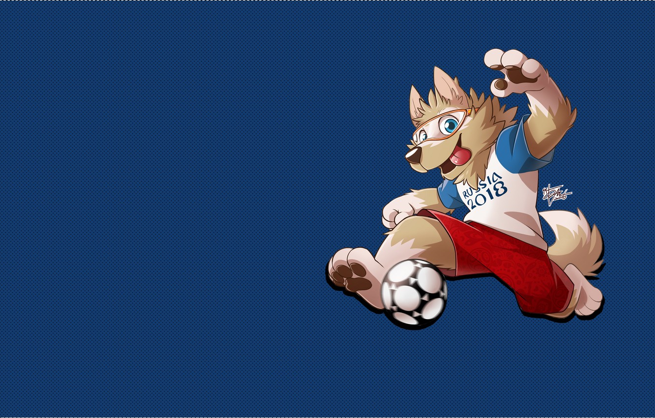 Wallpaper The ball, Football, Russia, 2018, FIFA, FIFA, World Cup 2018, Mascot, Zabijaka, Talisman, The world Cup 2018, Russia 2018, FIFA World Cup 2018, World Cup 2018, The world Cup in Russia