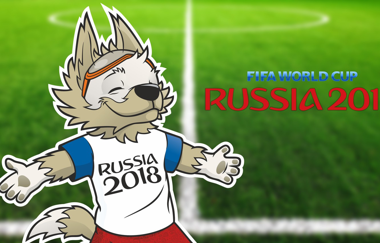Wallpaper The ball, Sport, Football, Wolf, Russia, 2018, FIFA, FIFA, World Cup 2018, Mascot, Zabijaka, Talisman, Russia 2018, FIFA World Cup 2018, World Cup 2018, The world Cup in Russia image for desktop, section спорт
