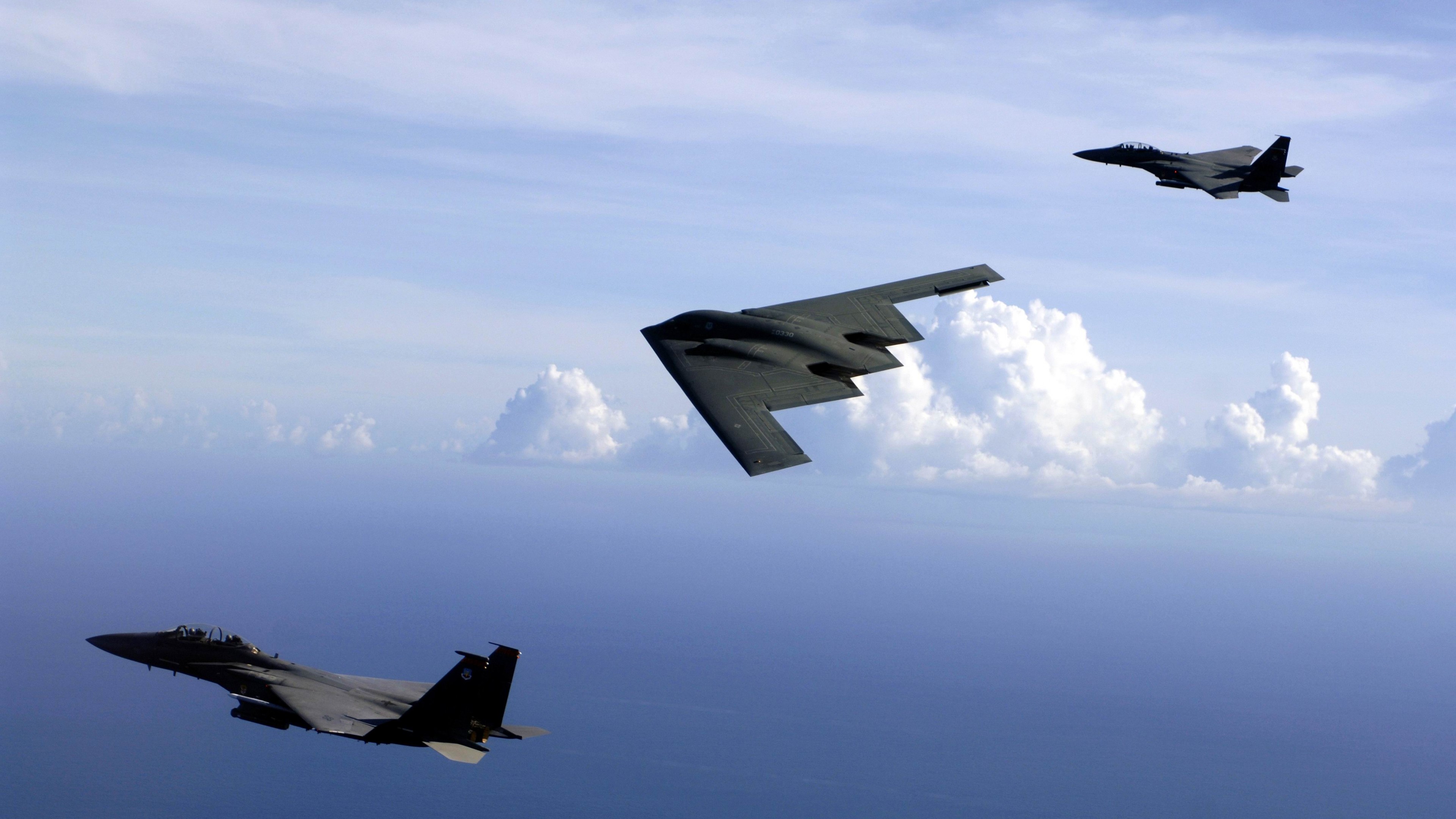 Wallpaper F 15E, B 2 Spirit, bomber, Aircraft, U.S. Air Force, Military