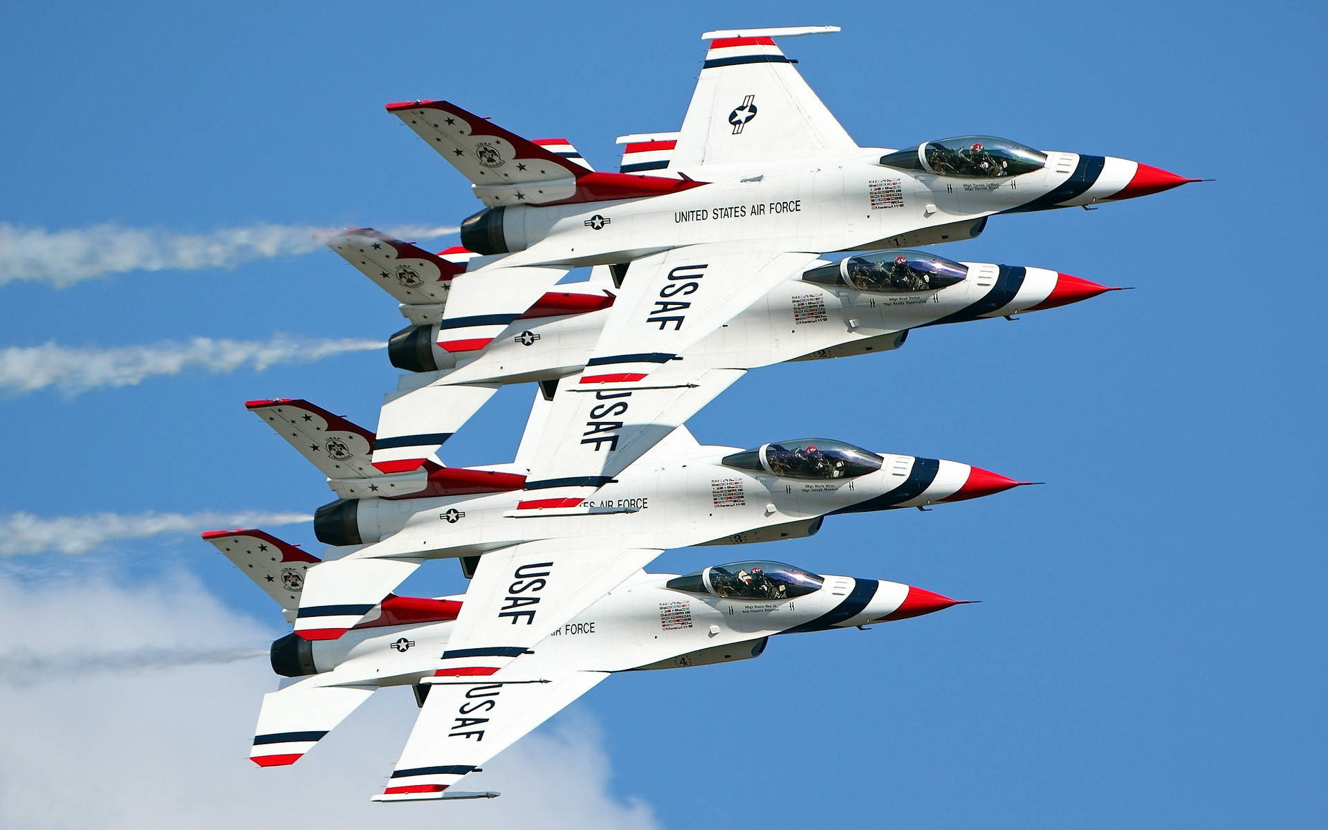 Download Us Air Force Thunderbirds Formation Wallpaper