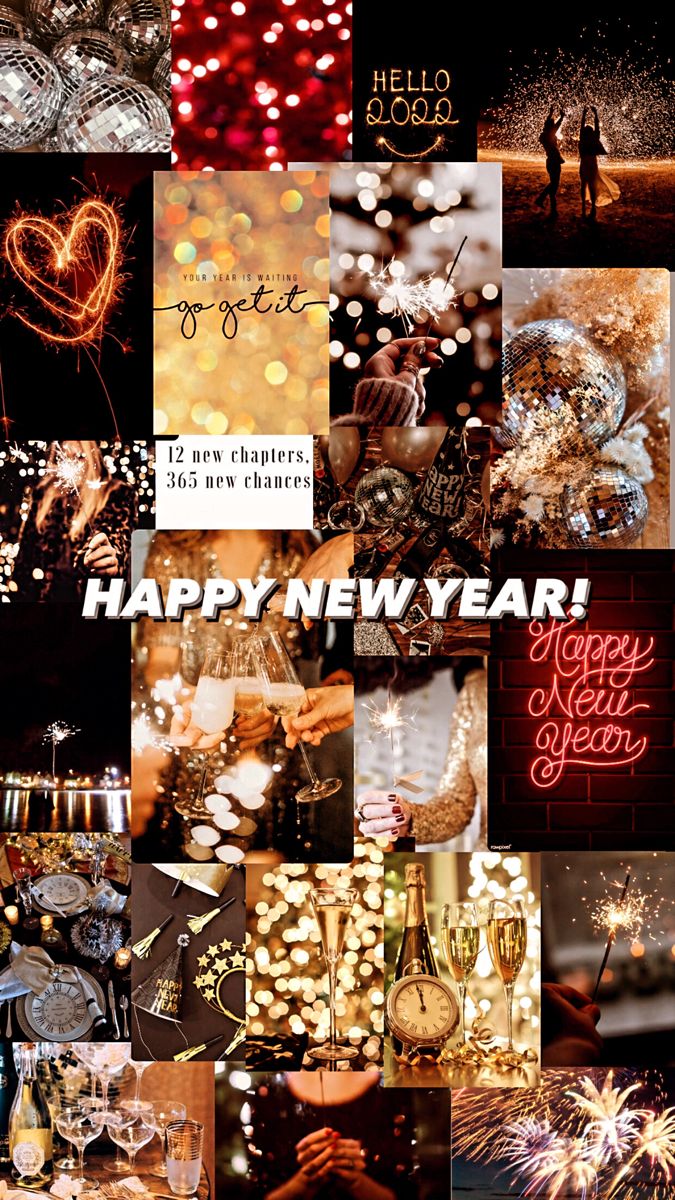 Collage- Happy New Year!. Happy new year wallpaper, New year wallpaper, New year's eve wallpaper