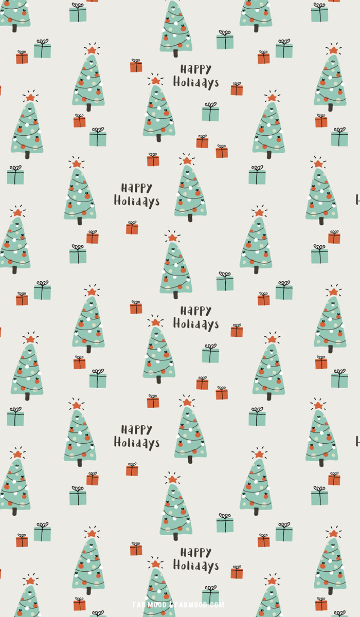 Christmas Aesthetic Wallpaper, Mint Christmas Tree