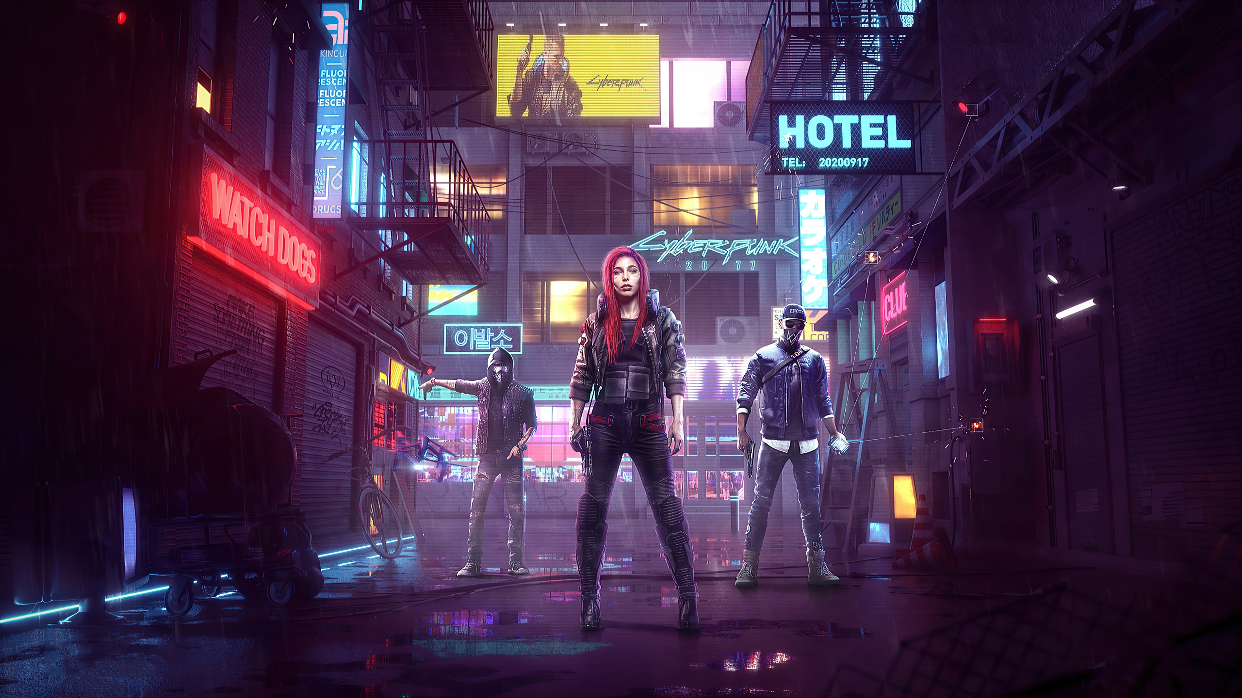 Cyberpunk 2077 Wallpaper 4K, Watch Dogs, Crossover, Aiden Pearce, Games
