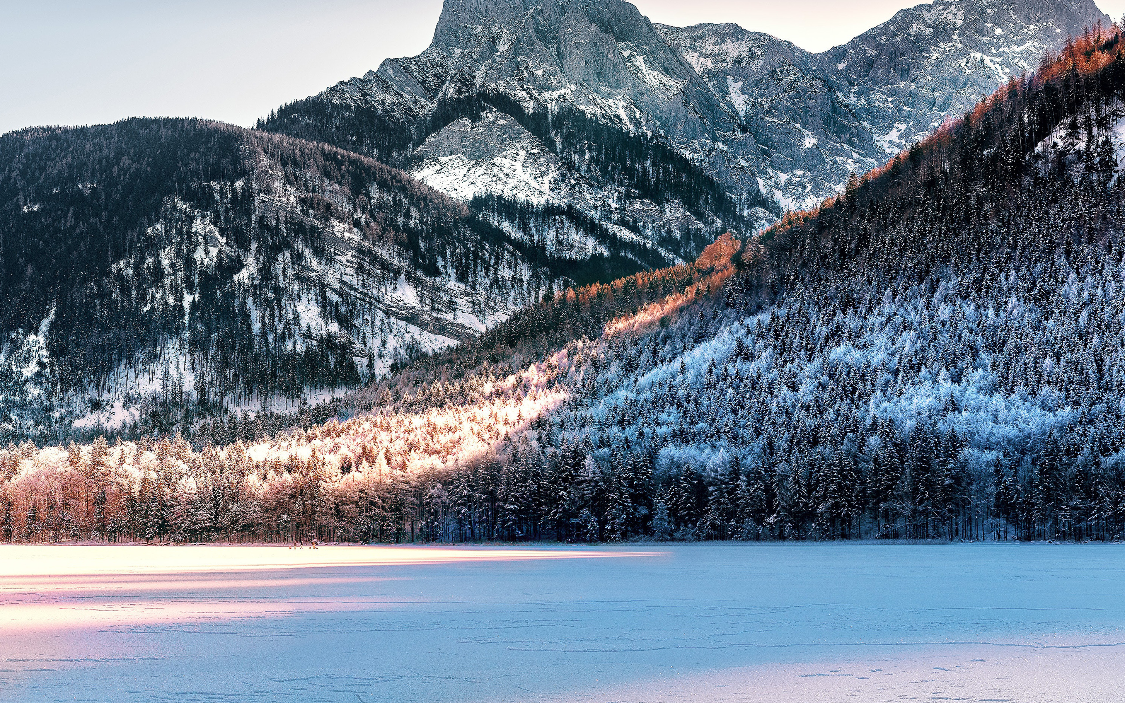 Mountain Winter Snow Nature Wallpaper