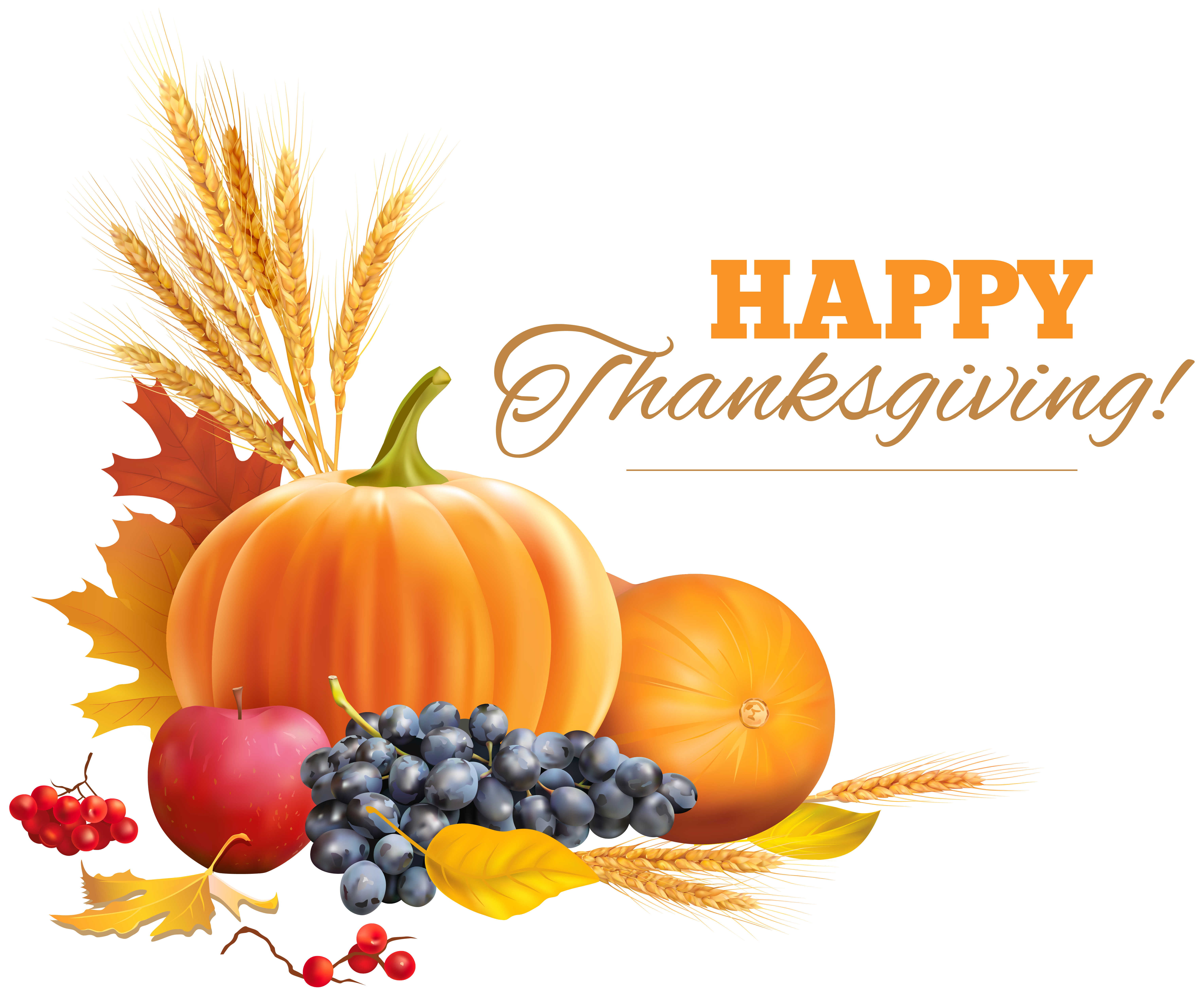Happy Thanksgiving Decor PNG Clipart Image​
