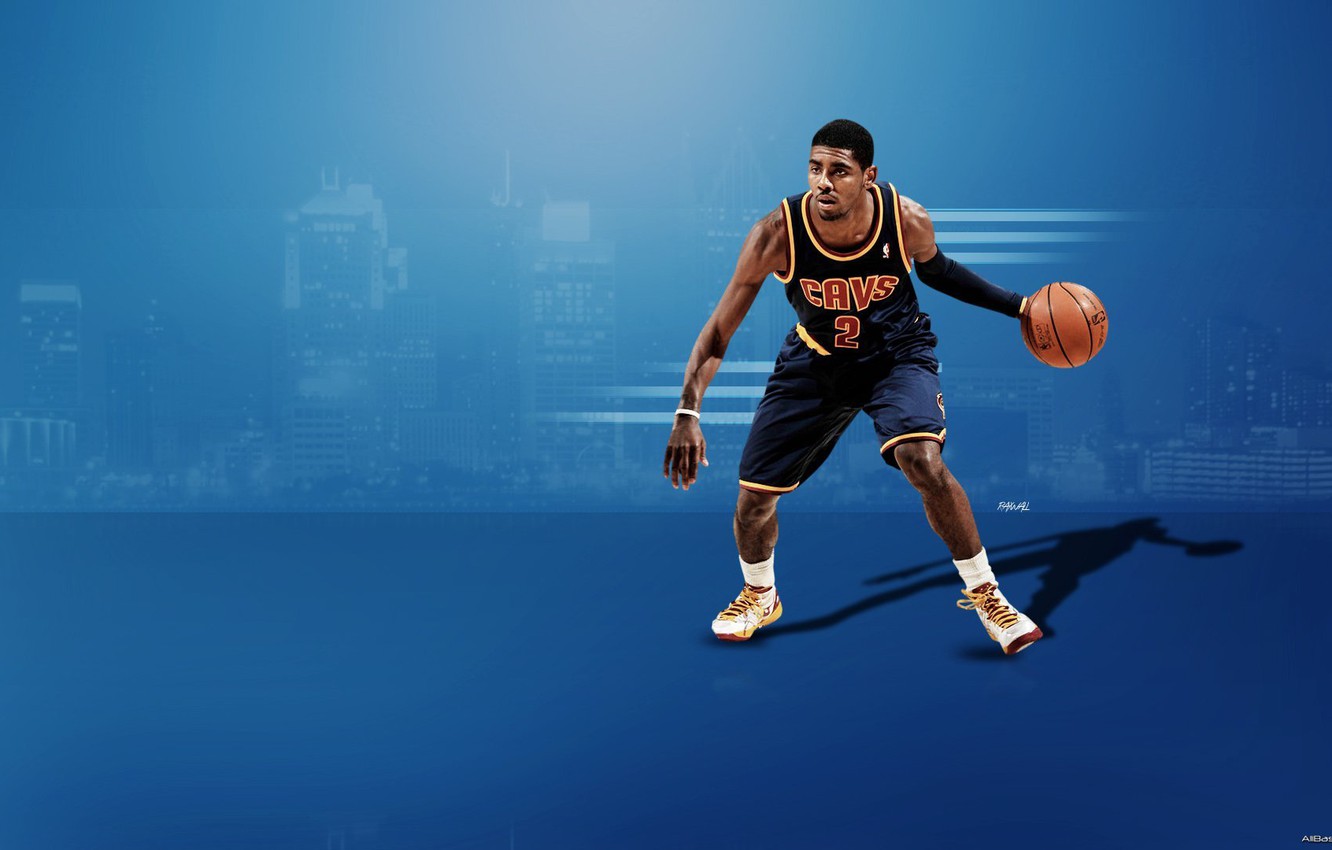 Wallpaper basketball, NBA, Cleveland Cavaliers, Kyrie Irving, dribbling image for desktop, section спорт