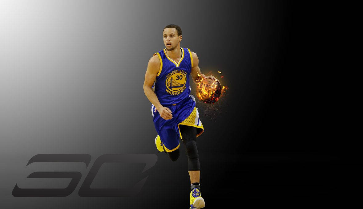 Download Stephen Curry Dribbling Fanart Wallpaper