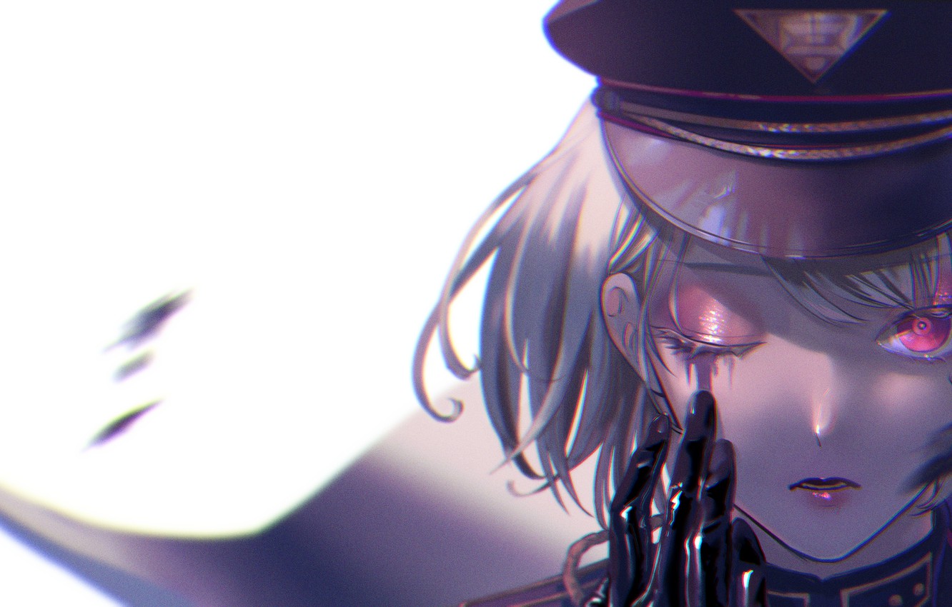 Wallpaper girl, form, cap, Hypnosis Mic: Division Rap Battle Anima, Nemu Aohitsugi image for desktop, section арт