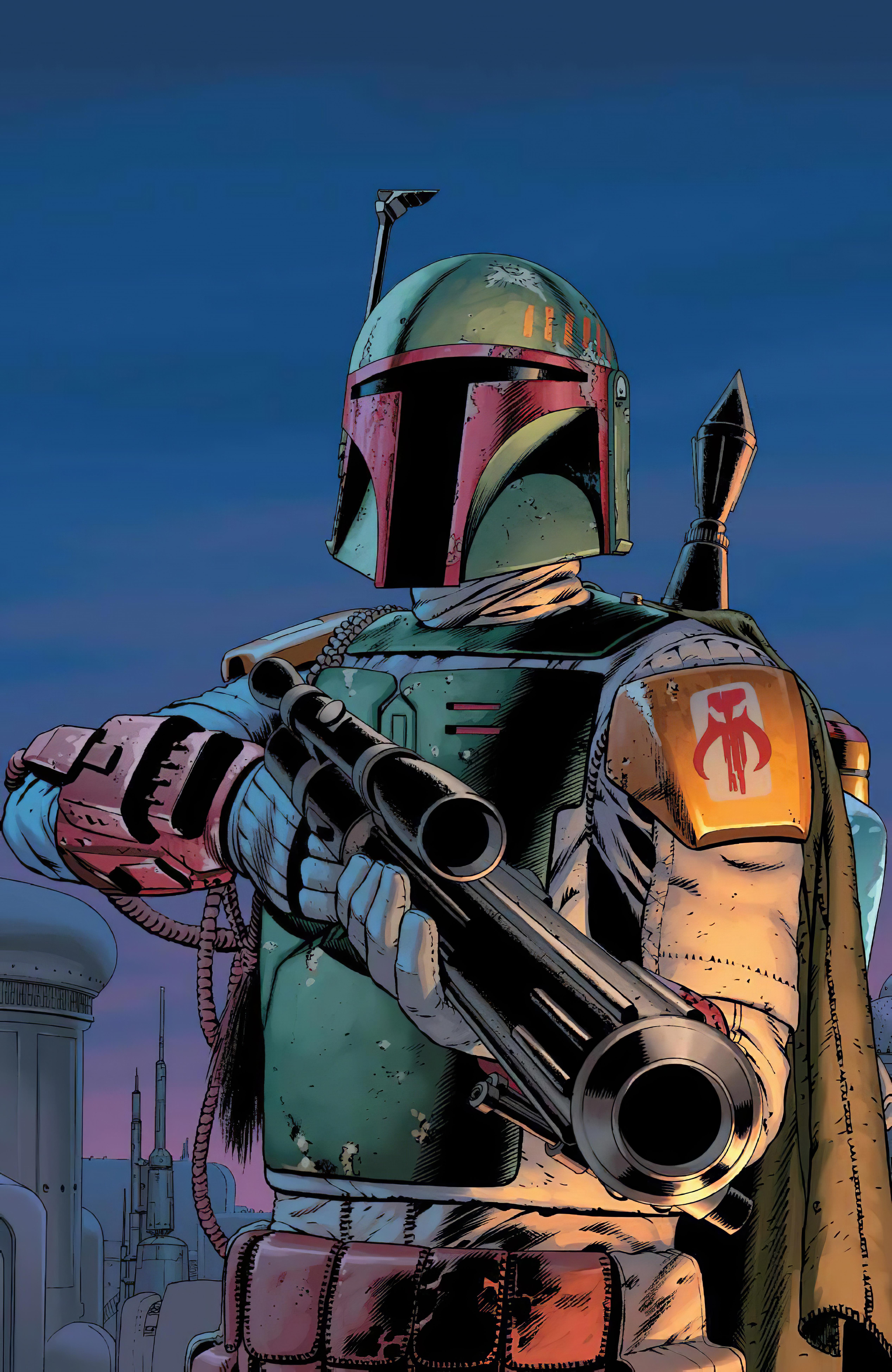 I Upscaled Cleaned This From The Boba Fett's Comic, Could Be A Nice Wallpaper ! - [5070*7795]