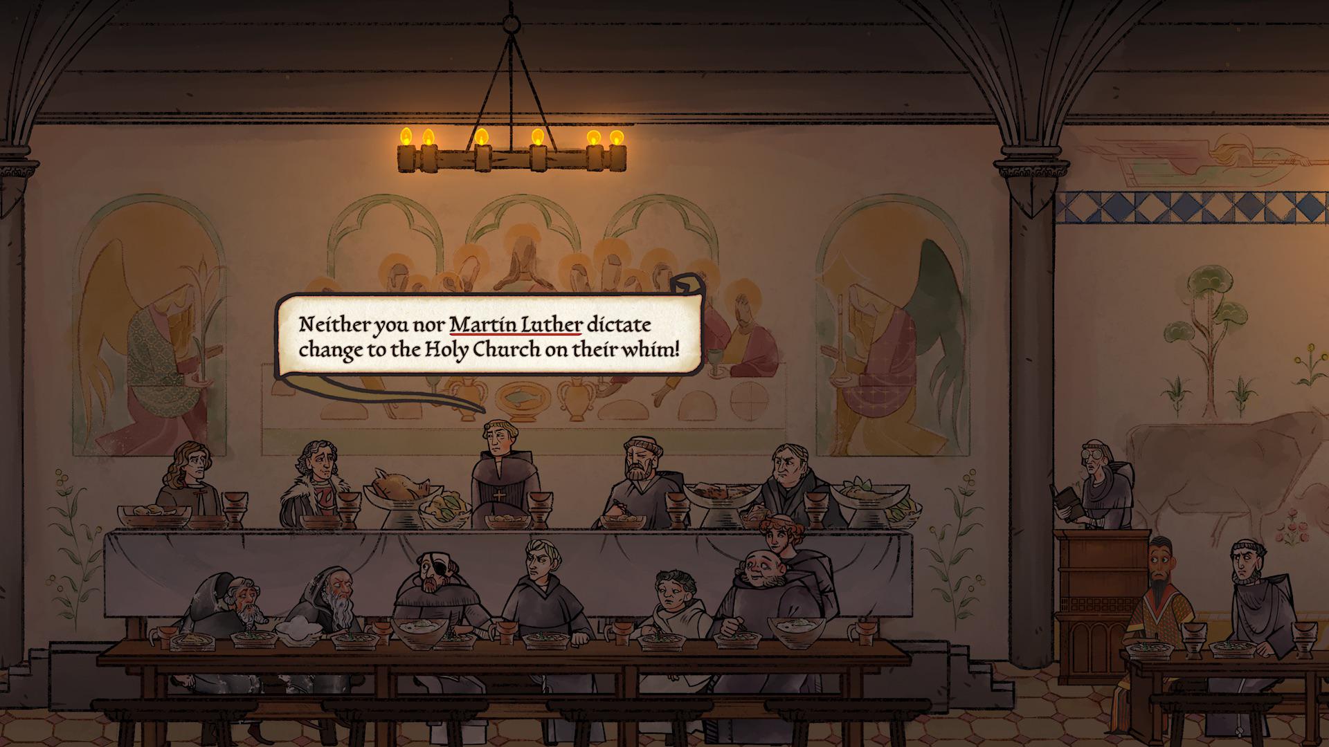 There's a new video game, Pentiment, that takes place during the Protestant reformation. Really interesting