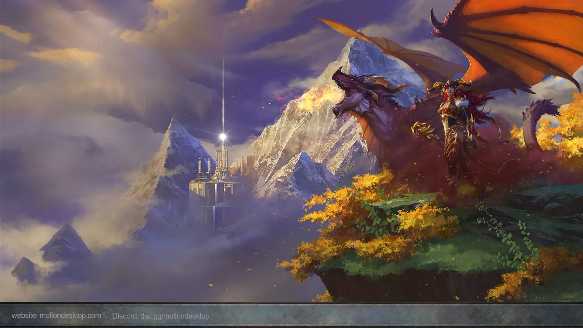 I used dragonflight websites background to make another WoW animated wallpaper. Don't judge too much, i'm still learning (links in comments)